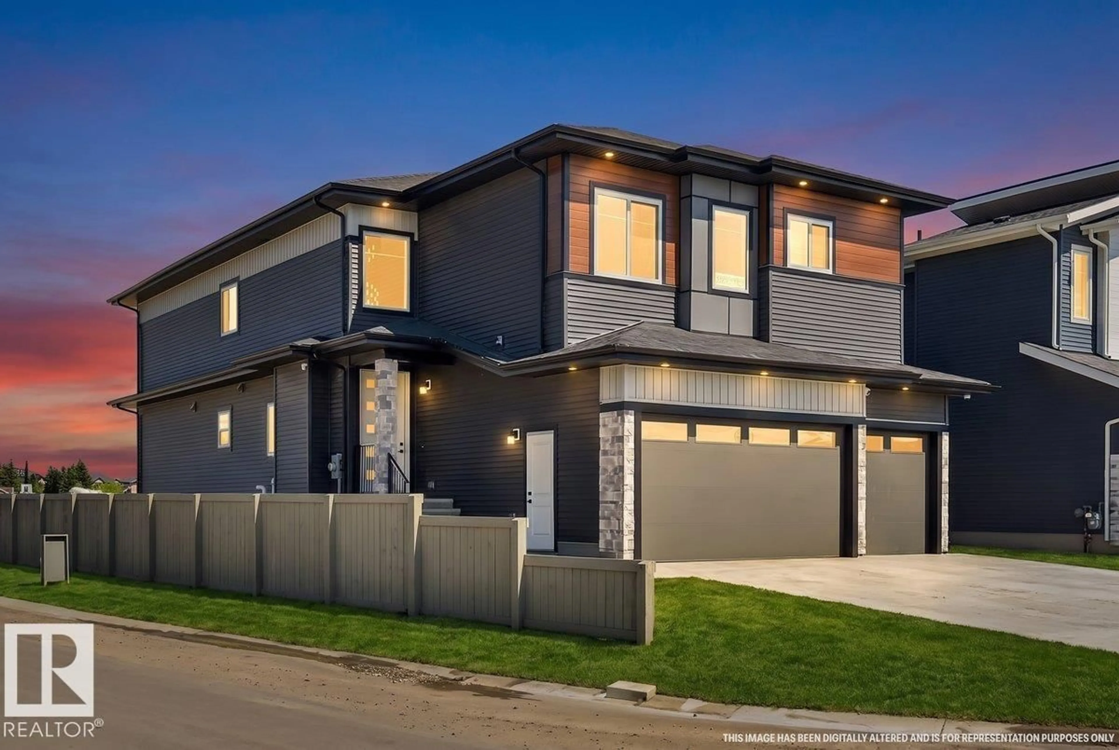 Home with brick exterior material, street for NE - 6001 19 ST, Nisku Alberta T4X0P5