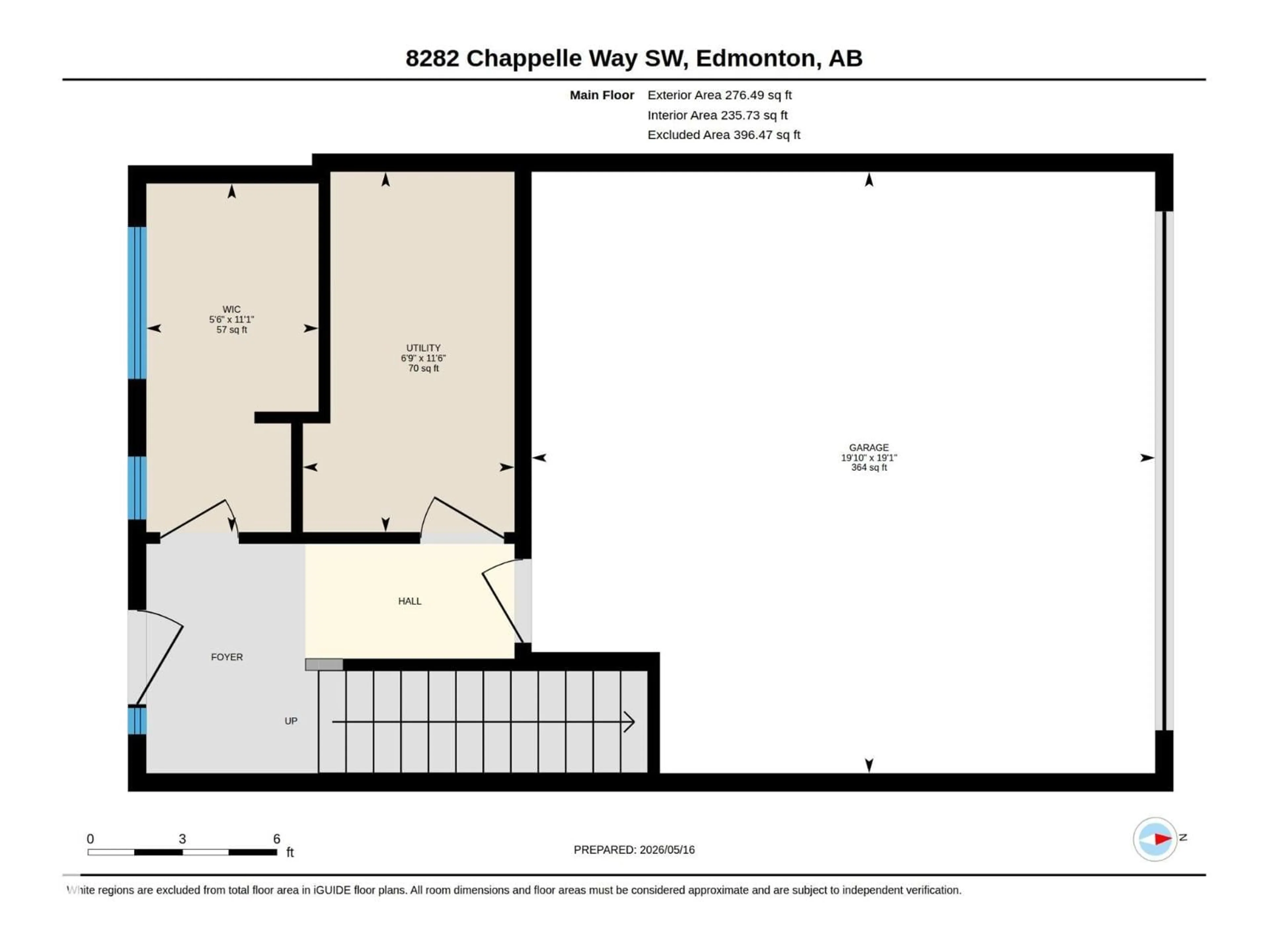 Floor plan for 8282 CHAPPELLE WAY, Edmonton Alberta T6W3Y5