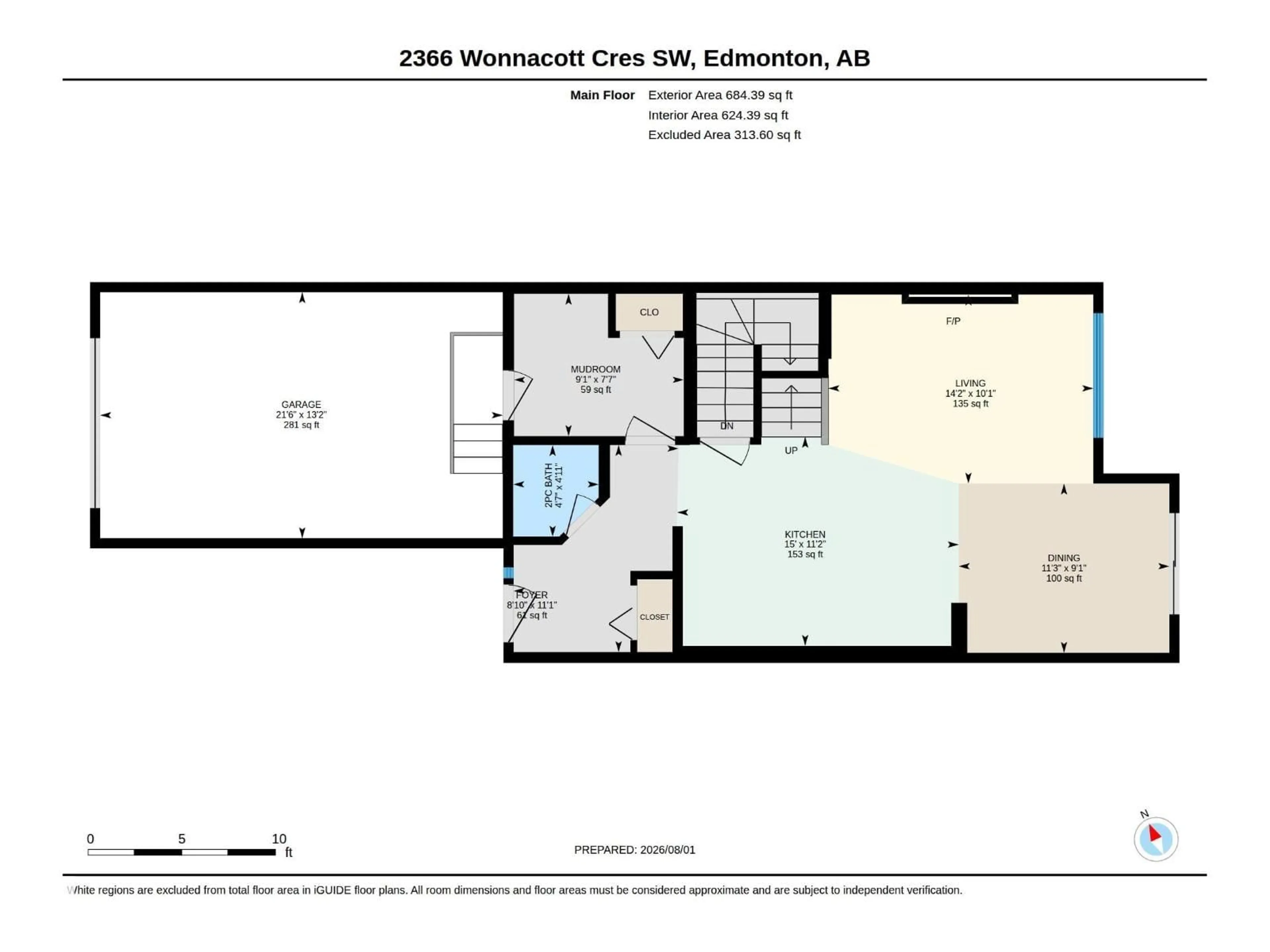 Floor plan for 2366 WONNACOTT CR, Edmonton Alberta T6X2J4