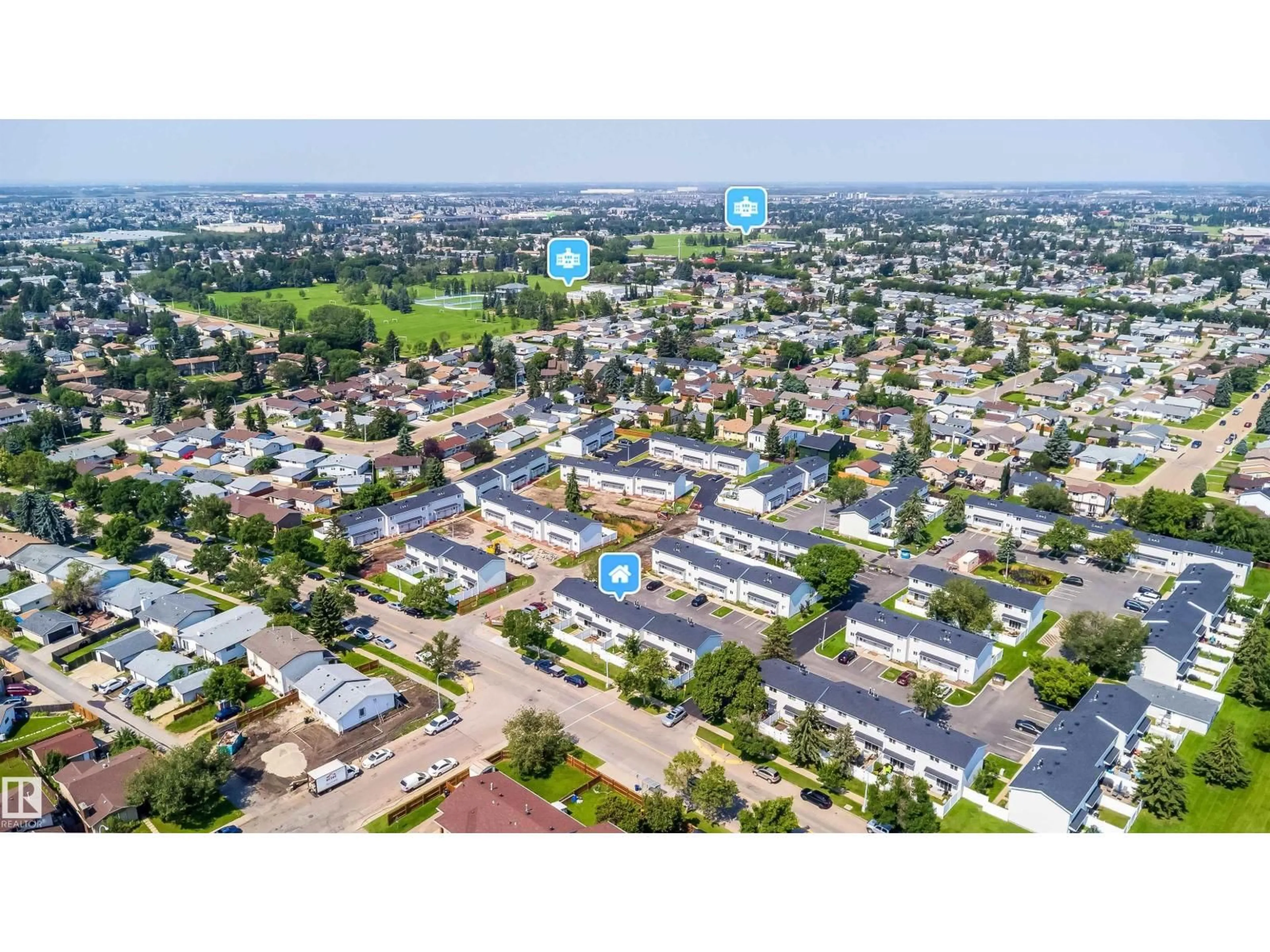 A pic from outside/outdoor area/front of a property/back of a property/a pic from drone, street for 11432 139 AV, Edmonton Alberta T5X3L4