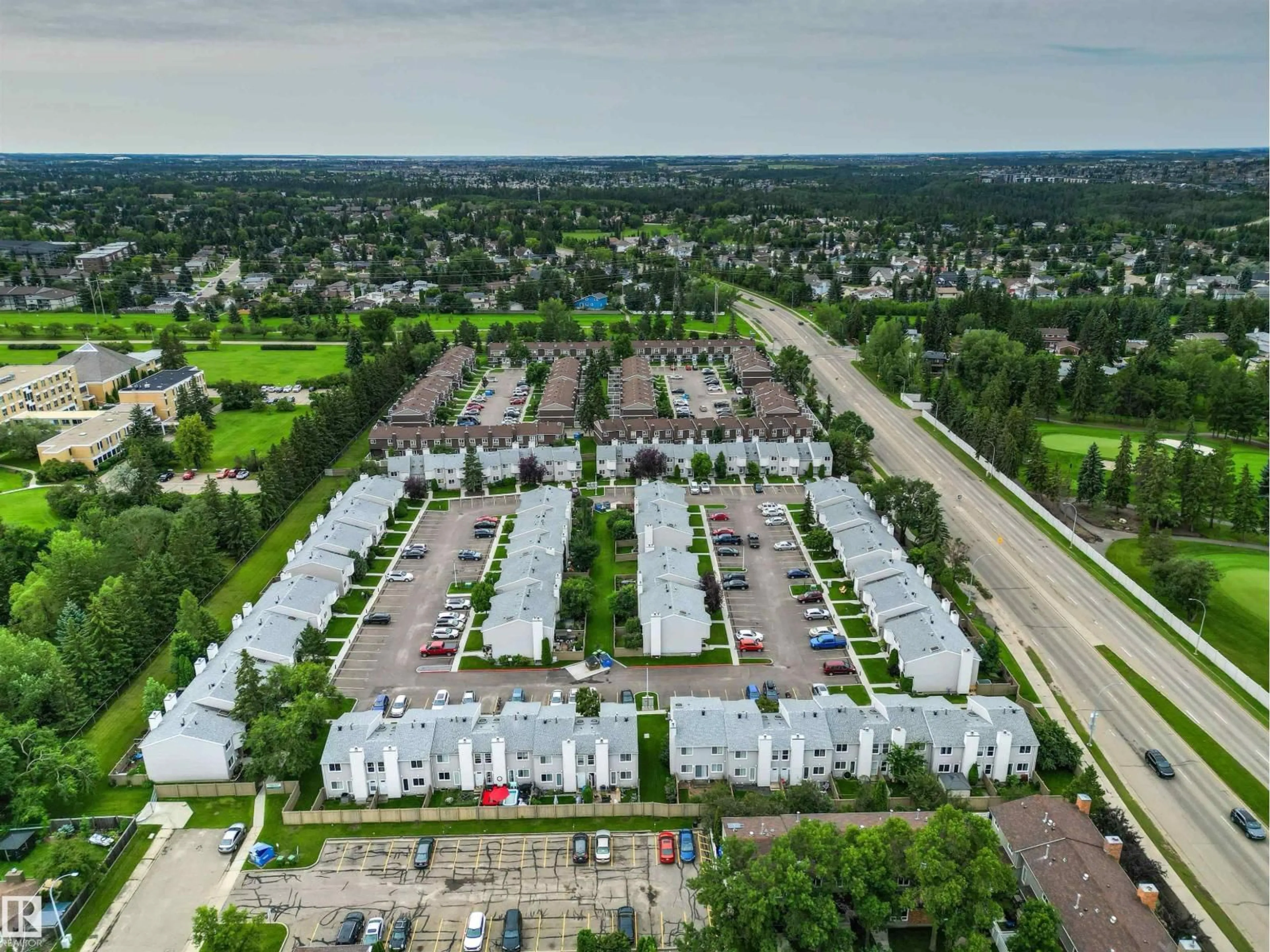 A pic from outside/outdoor area/front of a property/back of a property/a pic from drone, street for #64 - 3221 119 ST, Edmonton Alberta T6J5K7