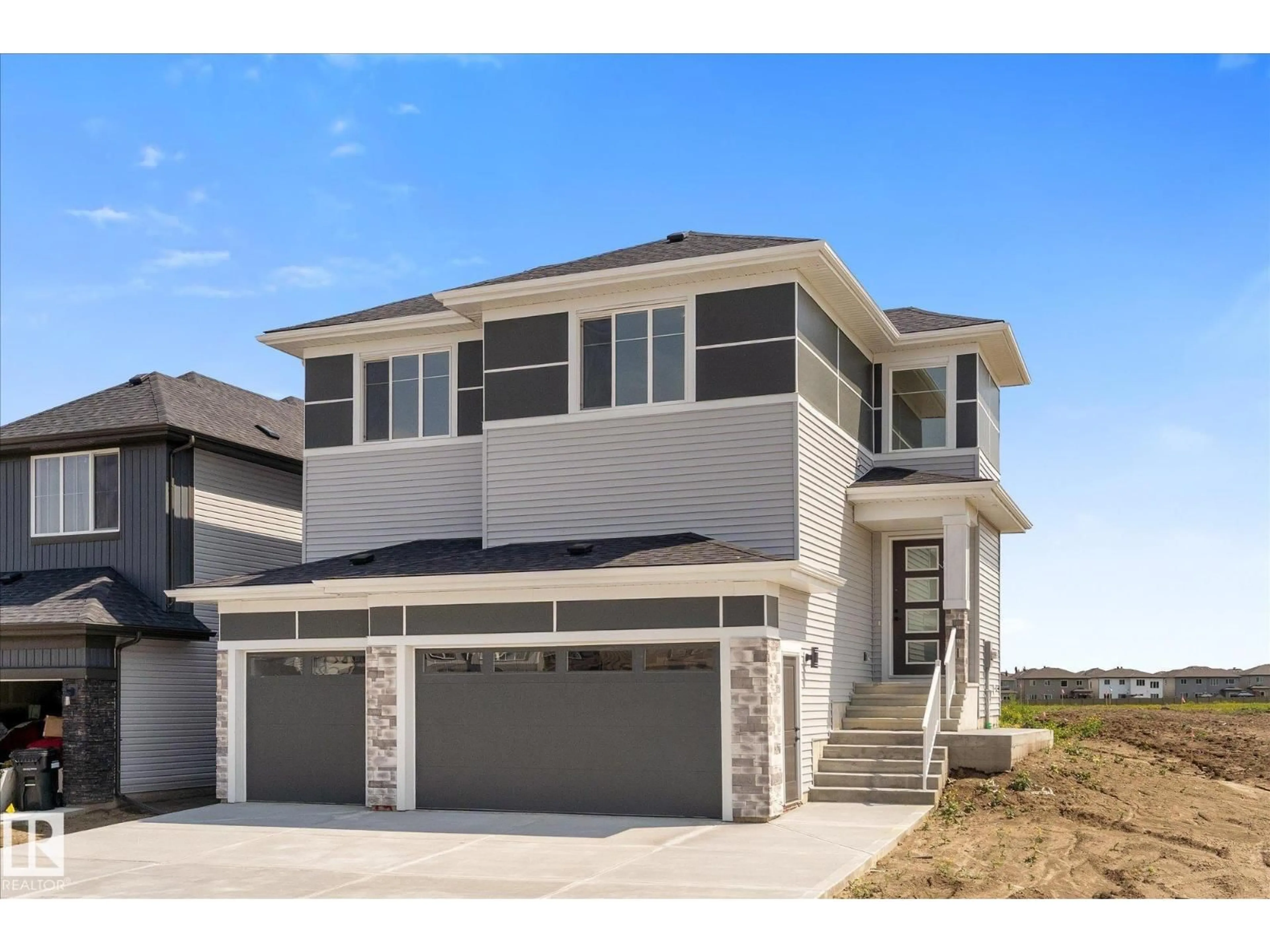 Home with vinyl exterior material, street for 12 COBBLESTONE GA, Spruce Grove Alberta T7X4E4