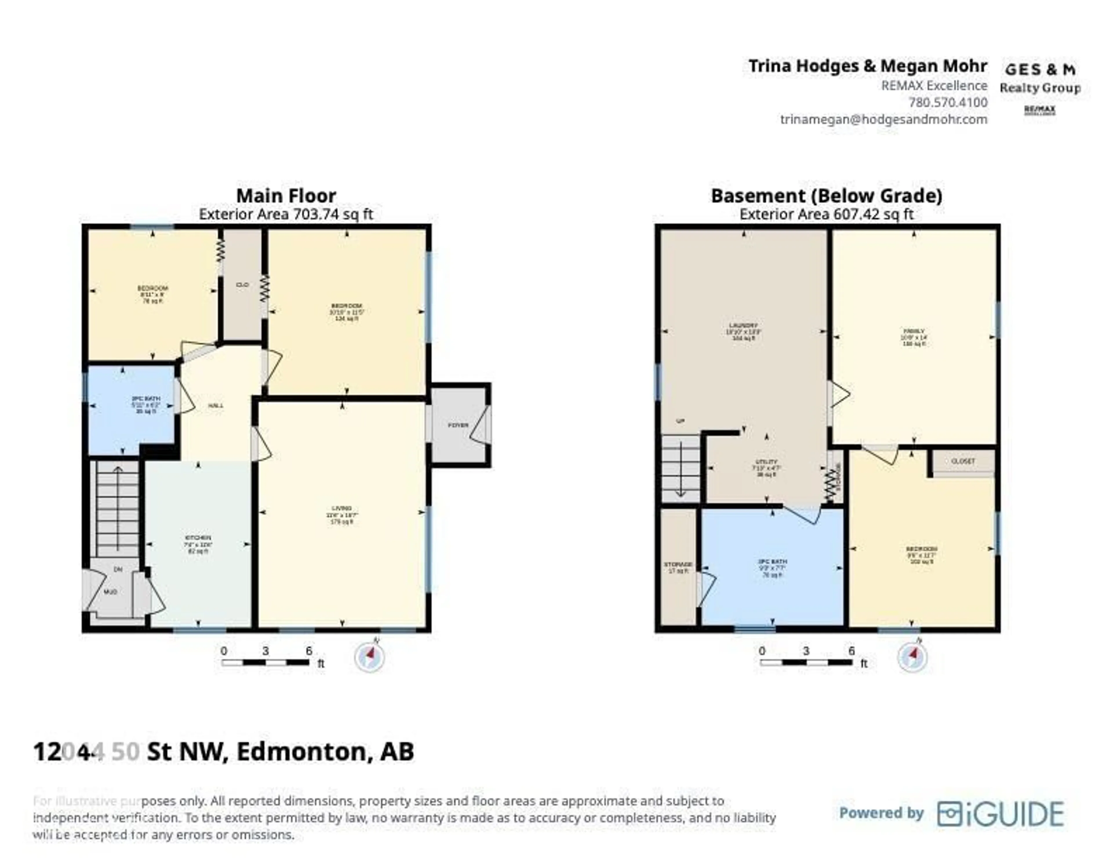Floor plan for NW - 12044 50 ST, Edmonton Alberta T5W3C4