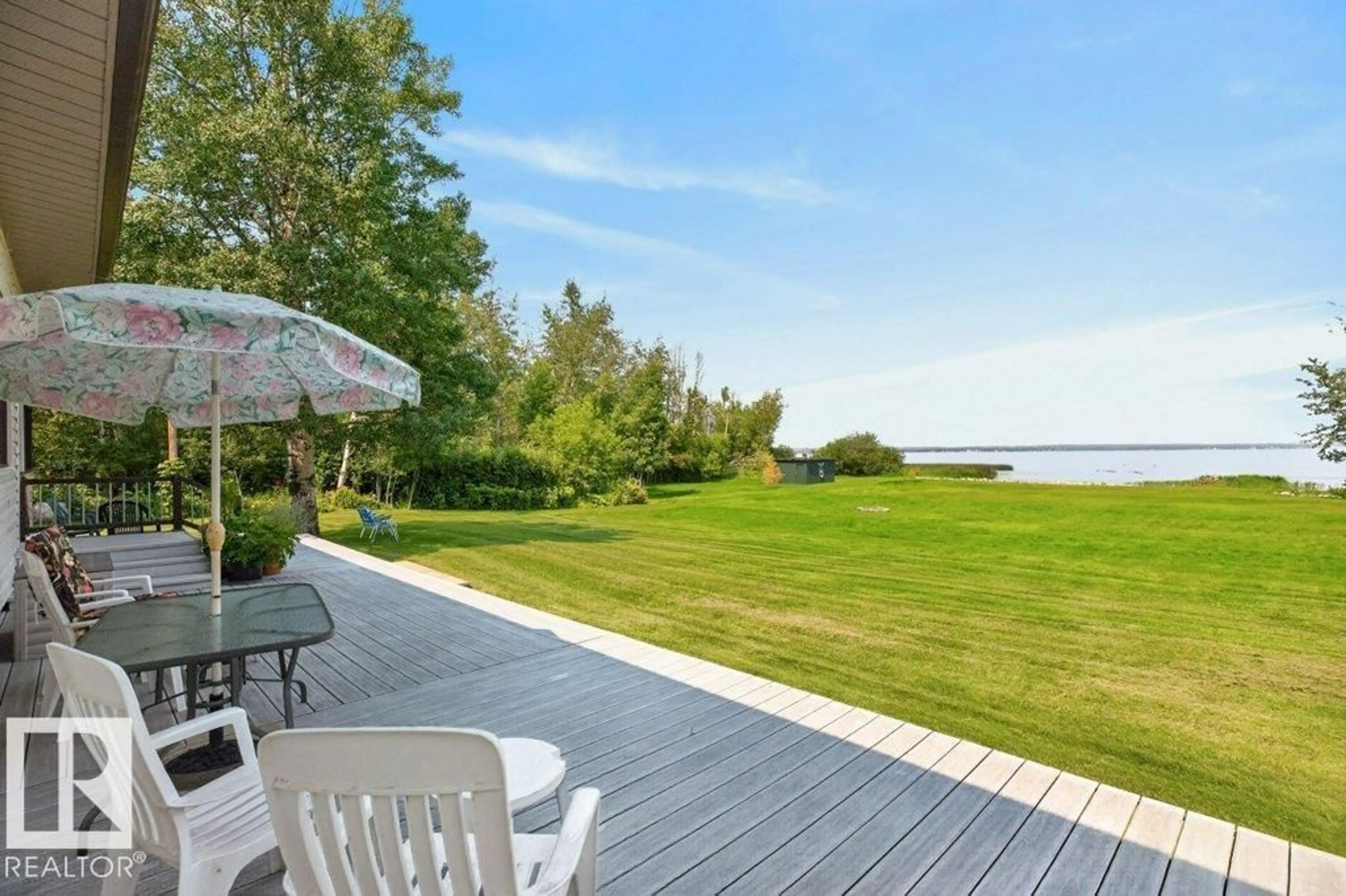 Patio, water/lake/river/ocean view for 506 - 54411 RGE ROAD 40, Rural Lac Ste. Anne County Alberta T0E2E0