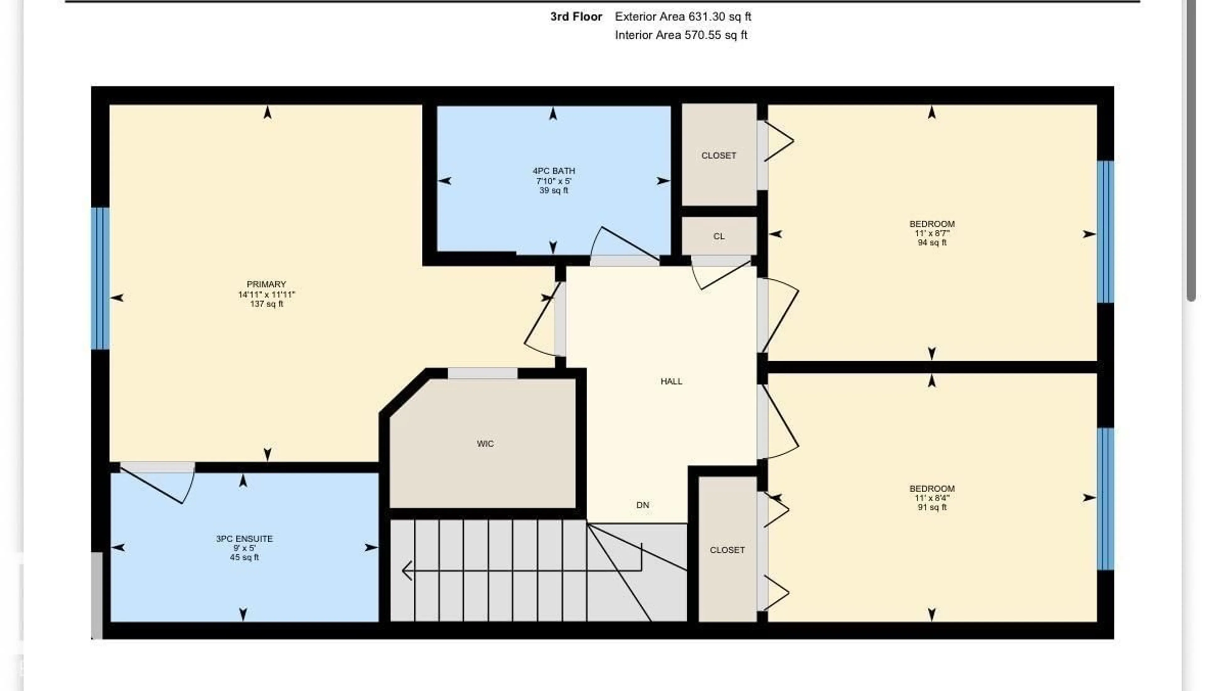 Floor plan for 3019 151 AV, Edmonton Alberta T5Y3W4