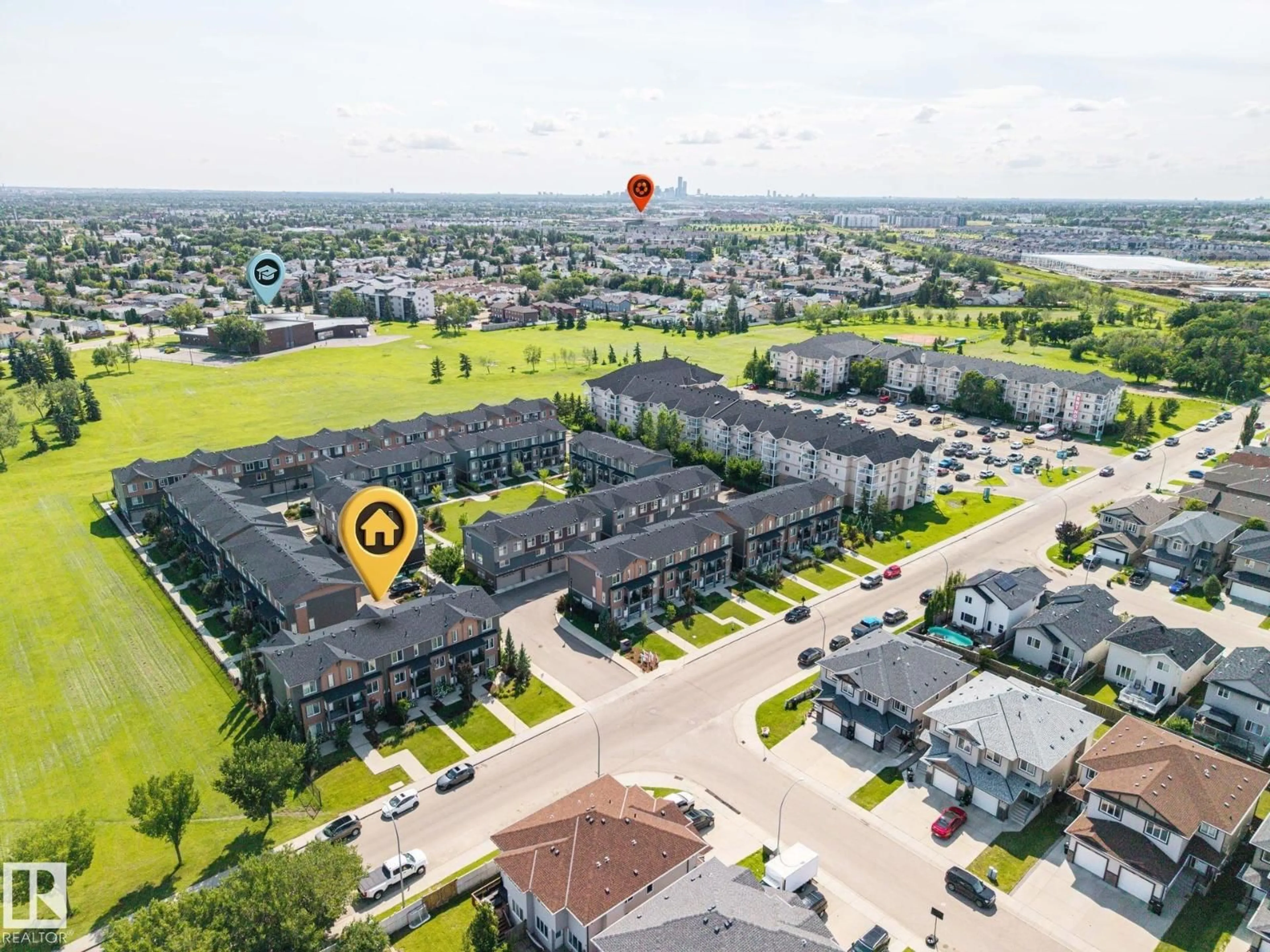 A pic from outside/outdoor area/front of a property/back of a property/a pic from drone, unknown for 3019 151 AV, Edmonton Alberta T5Y3W4