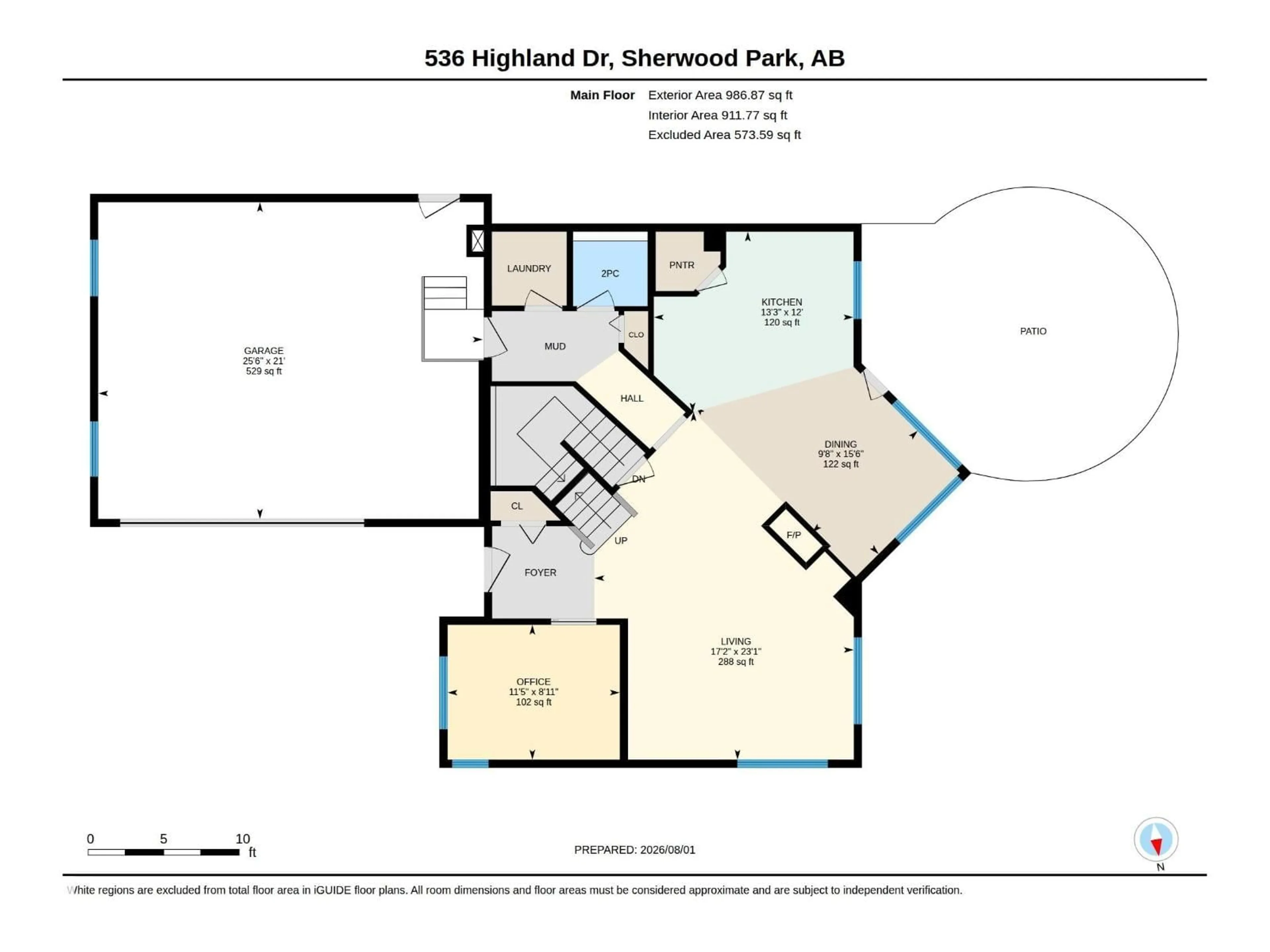 Floor plan for 536 HIGHLAND DR, Sherwood Park Alberta T8A6E3