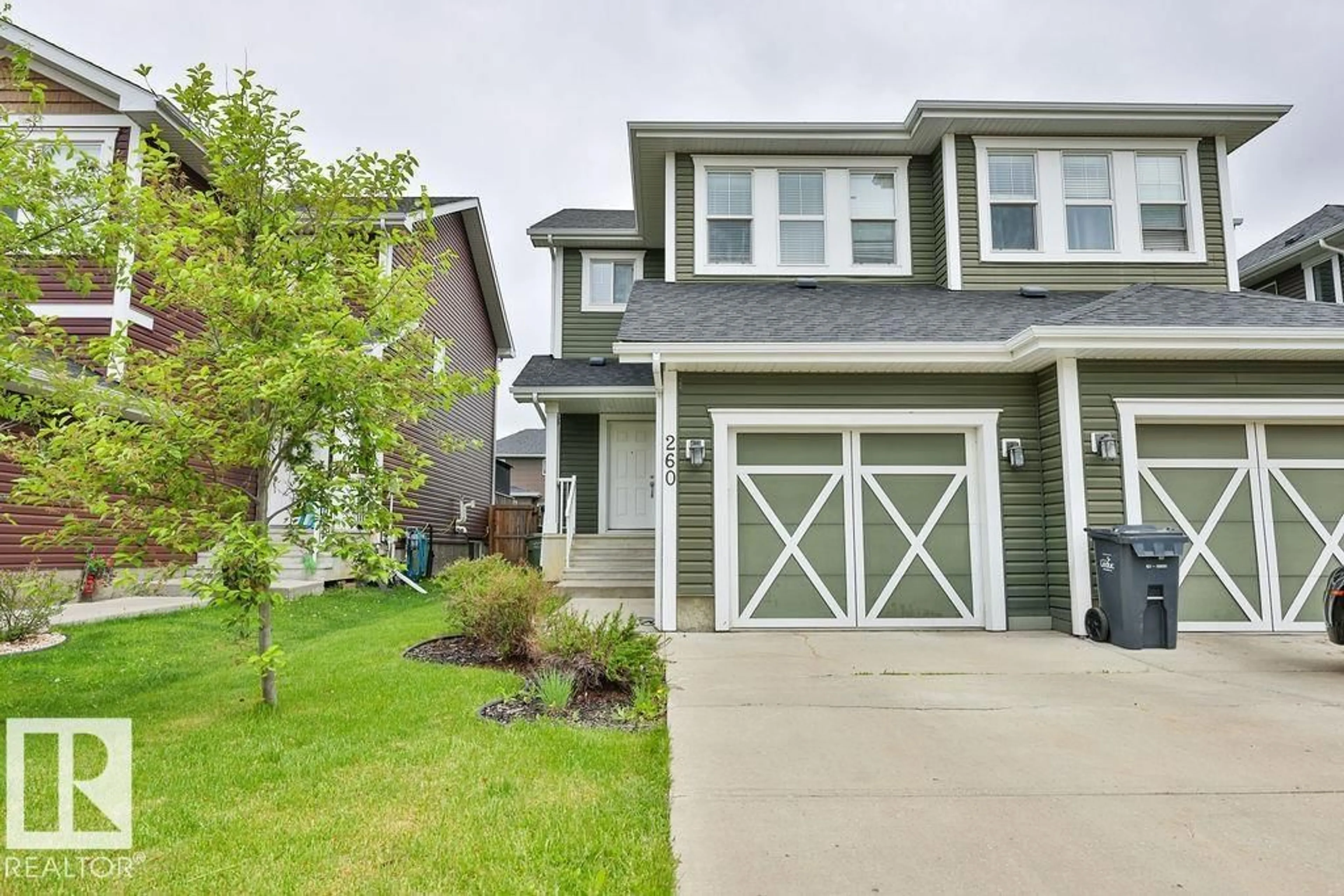 Home with vinyl exterior material, street for 260 STURTZ BN, Leduc Alberta T9E0X4