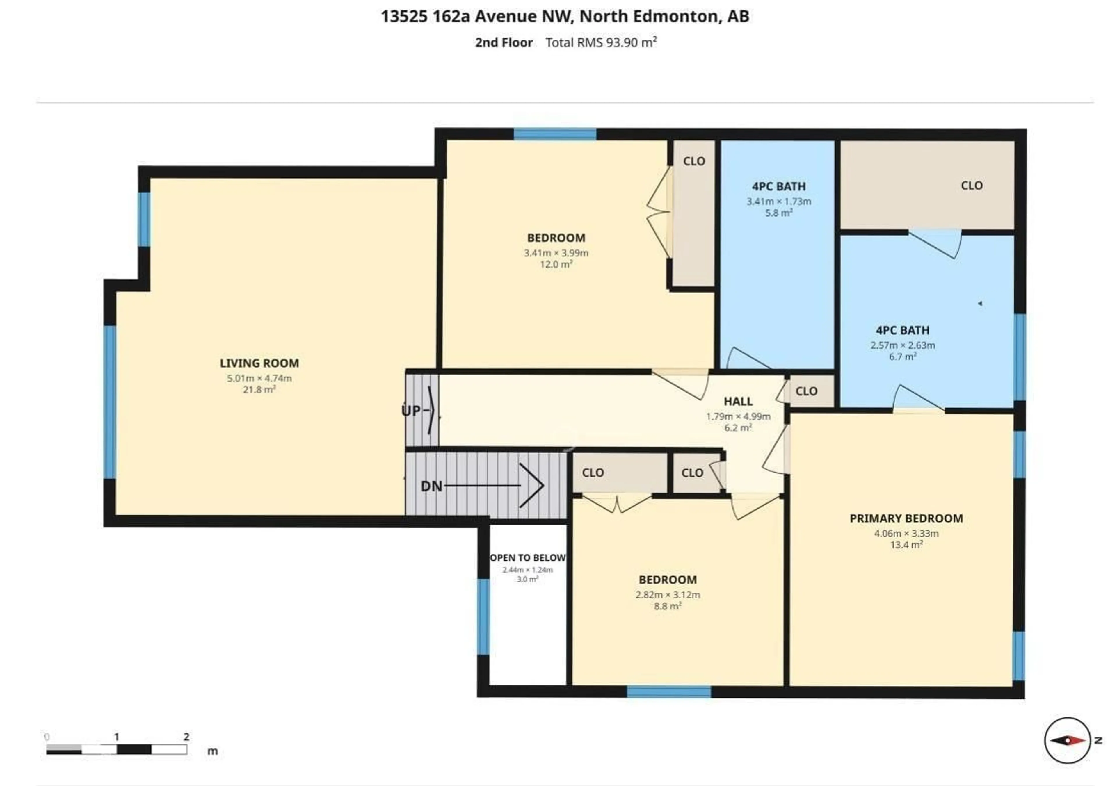 Floor plan for 13525 162A AV, Edmonton Alberta T6V0C3