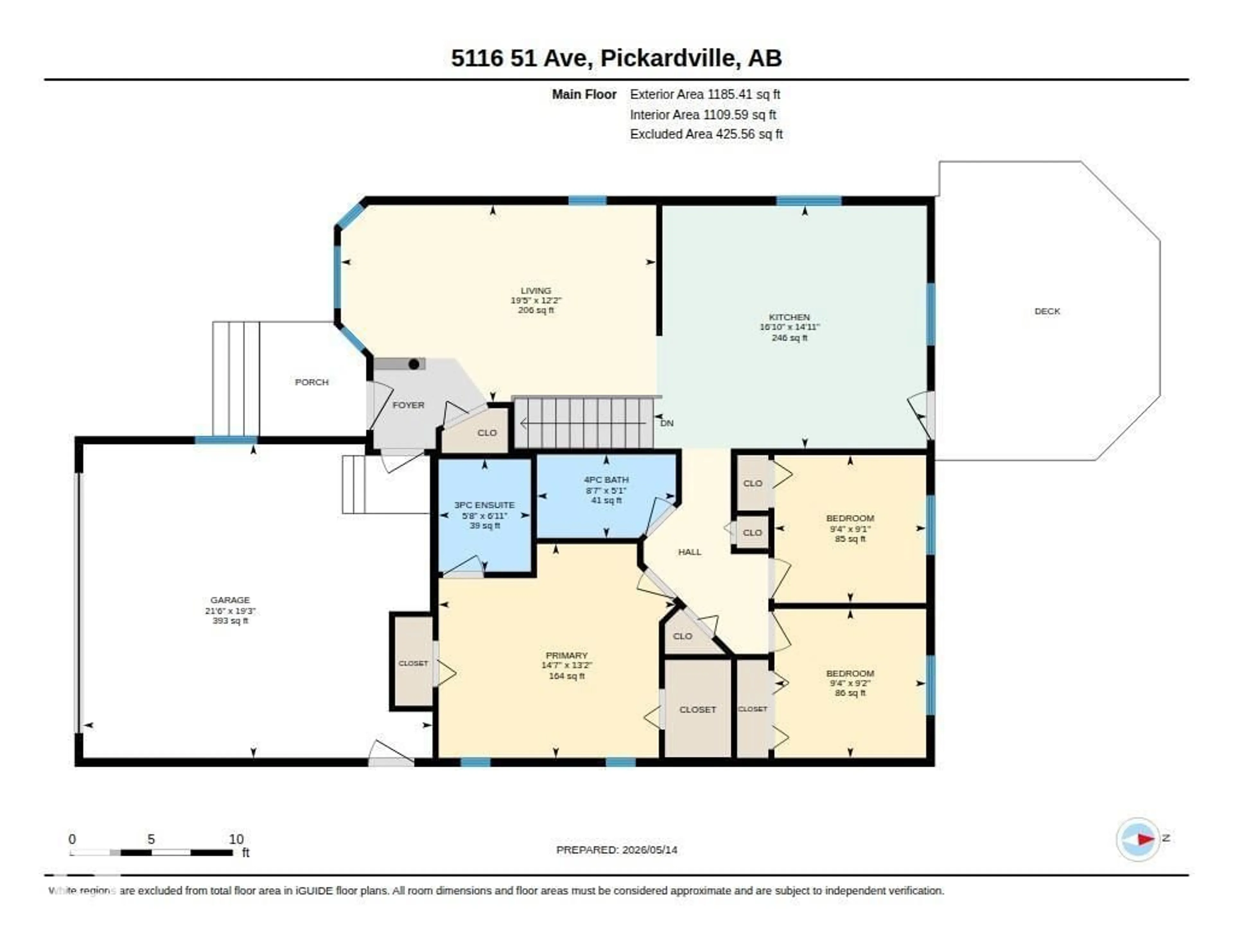 Floor plan for 5116 51 AV, Pickardville Alberta T0G1W0