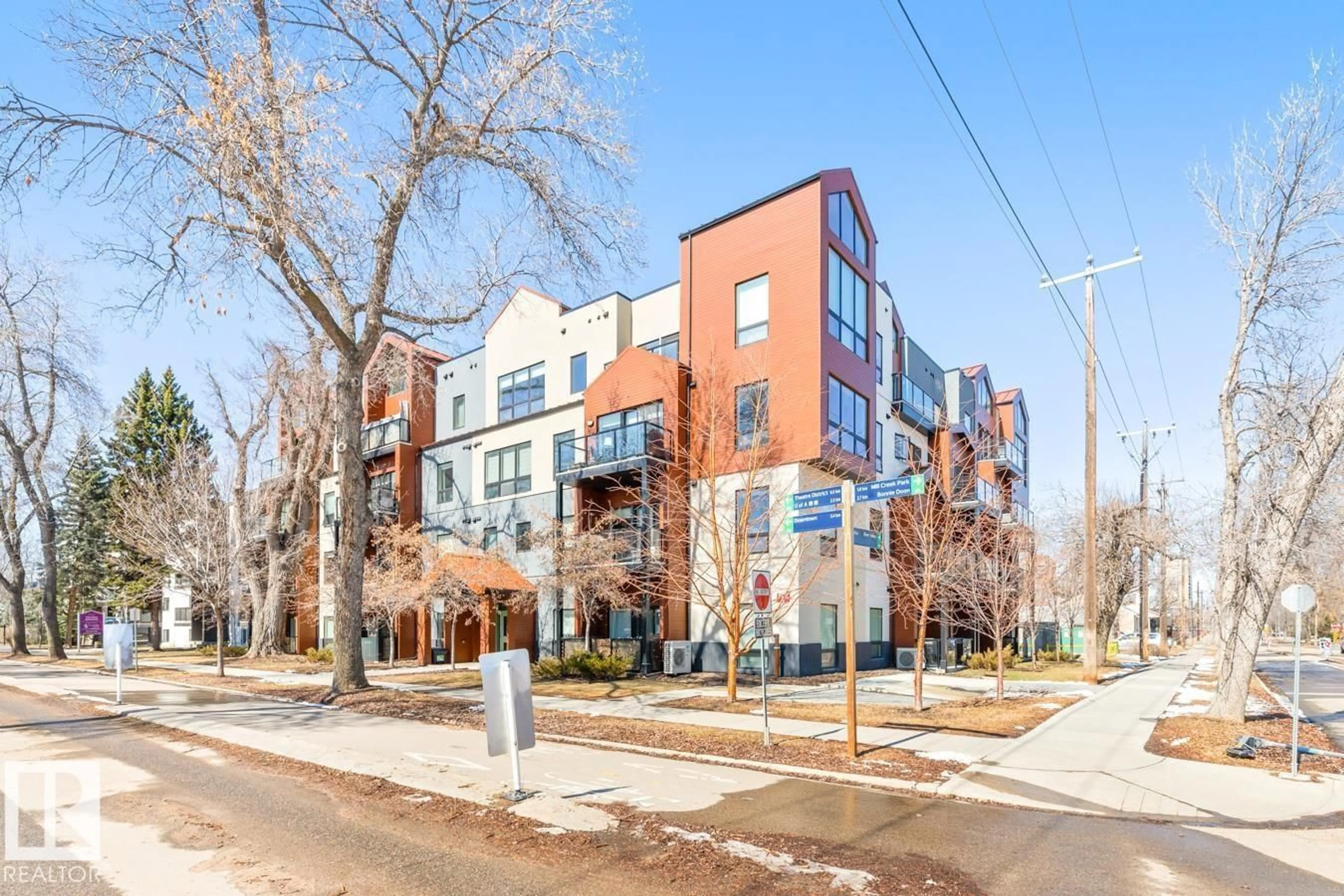 Home with brick exterior material, street for 203 - 10006 83 AV, Edmonton Alberta T6E2C2