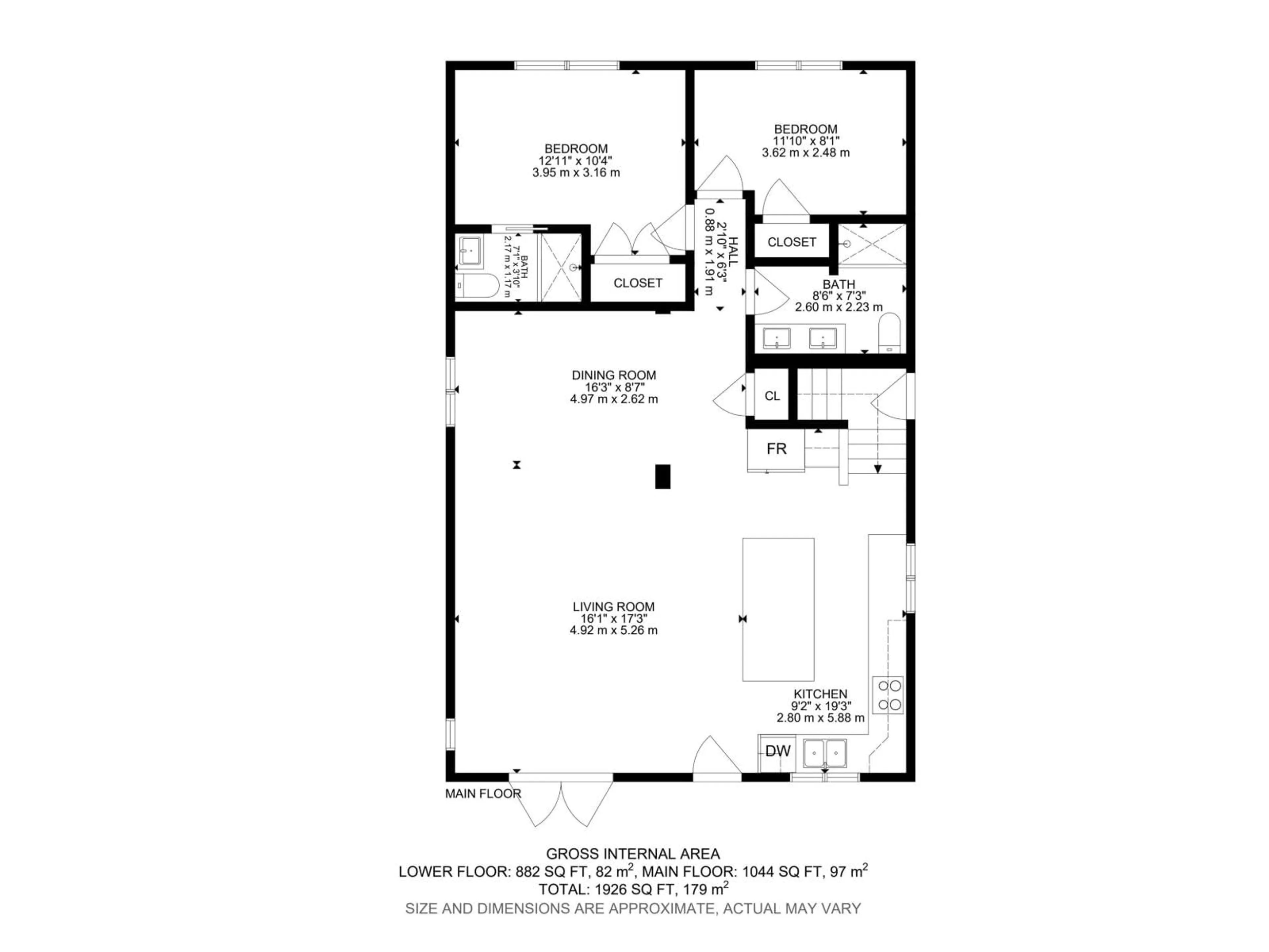 Floor plan for 10570 66 AV, Edmonton Alberta T6H1X4