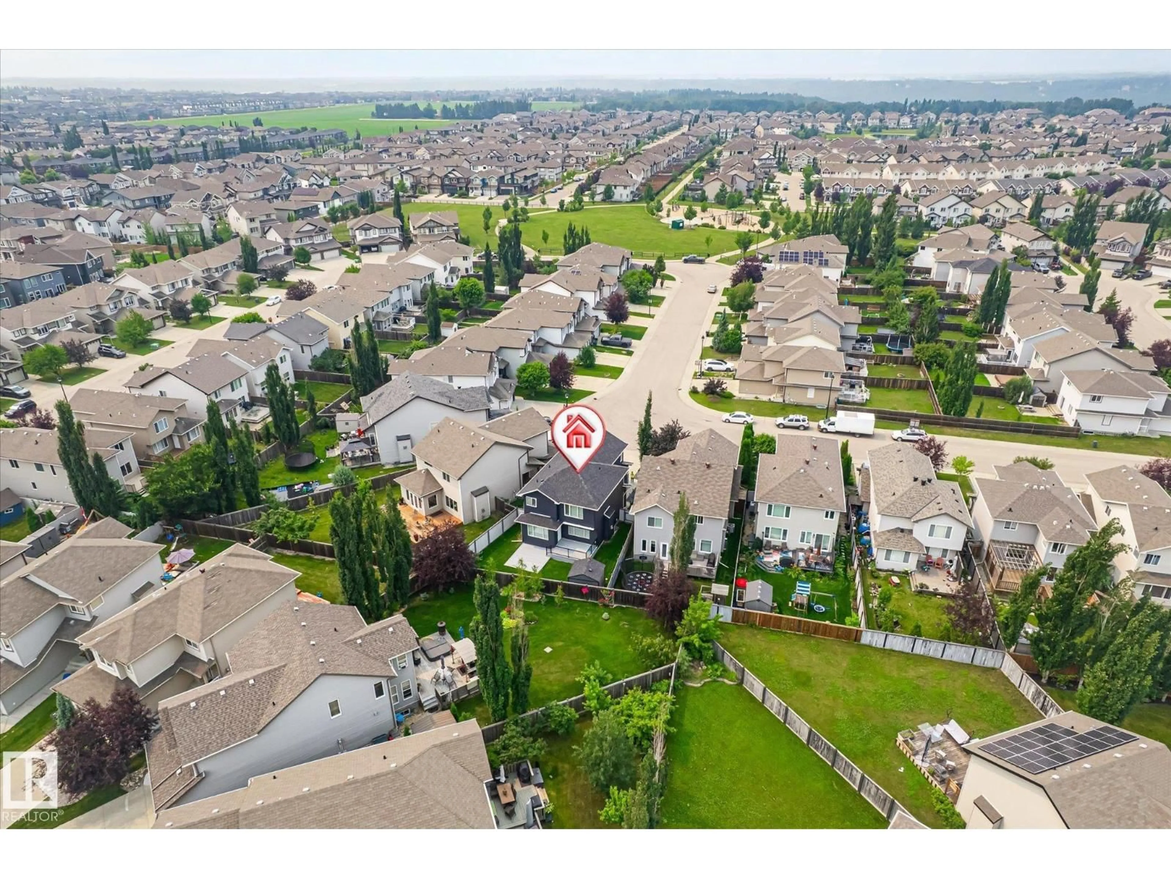 A pic from outside/outdoor area/front of a property/back of a property/a pic from drone, street for SW - 757 173B ST, Edmonton Alberta T6W0M9