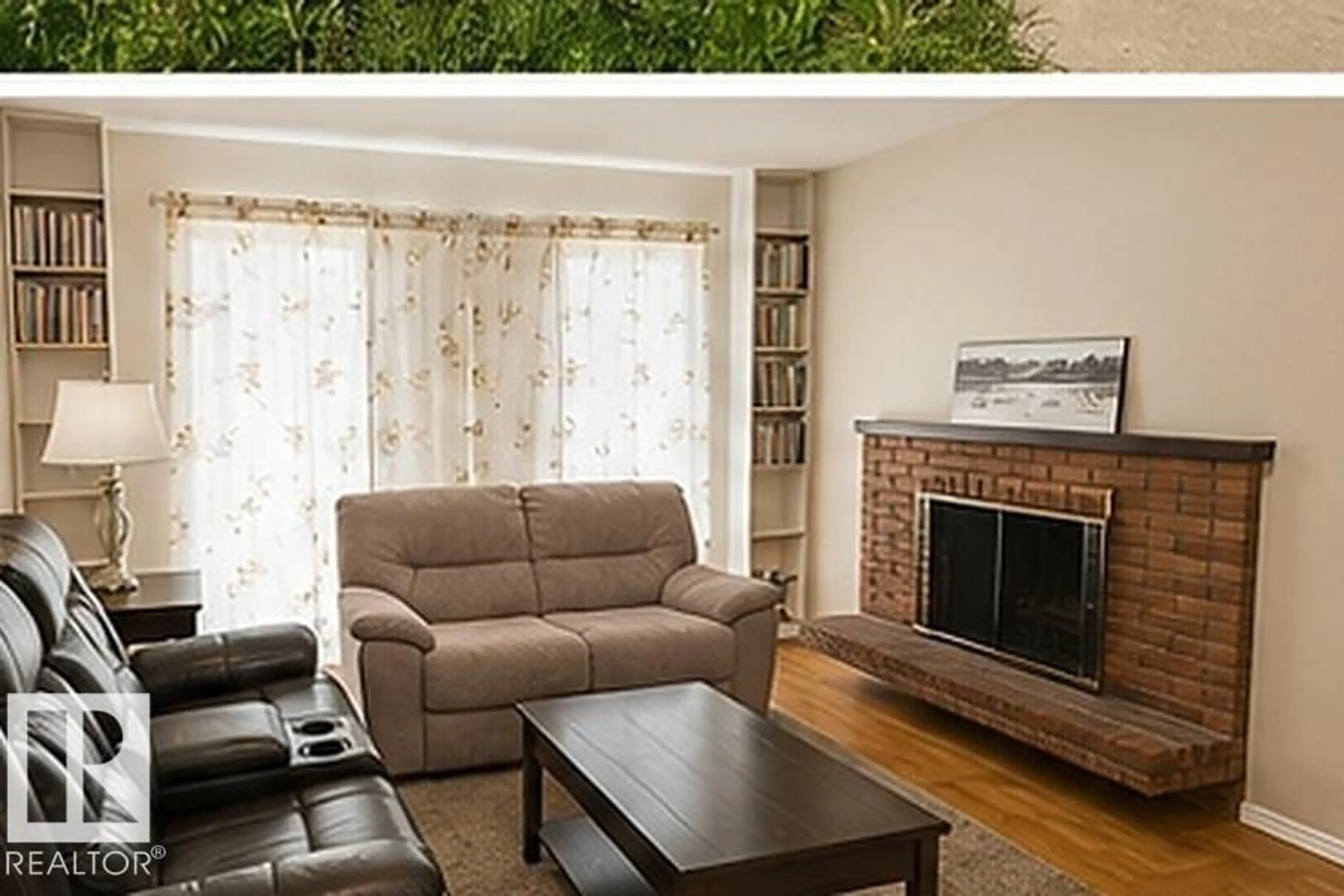 Living room with furniture, unknown for 7812 144 AV, Edmonton Alberta T5C2S1