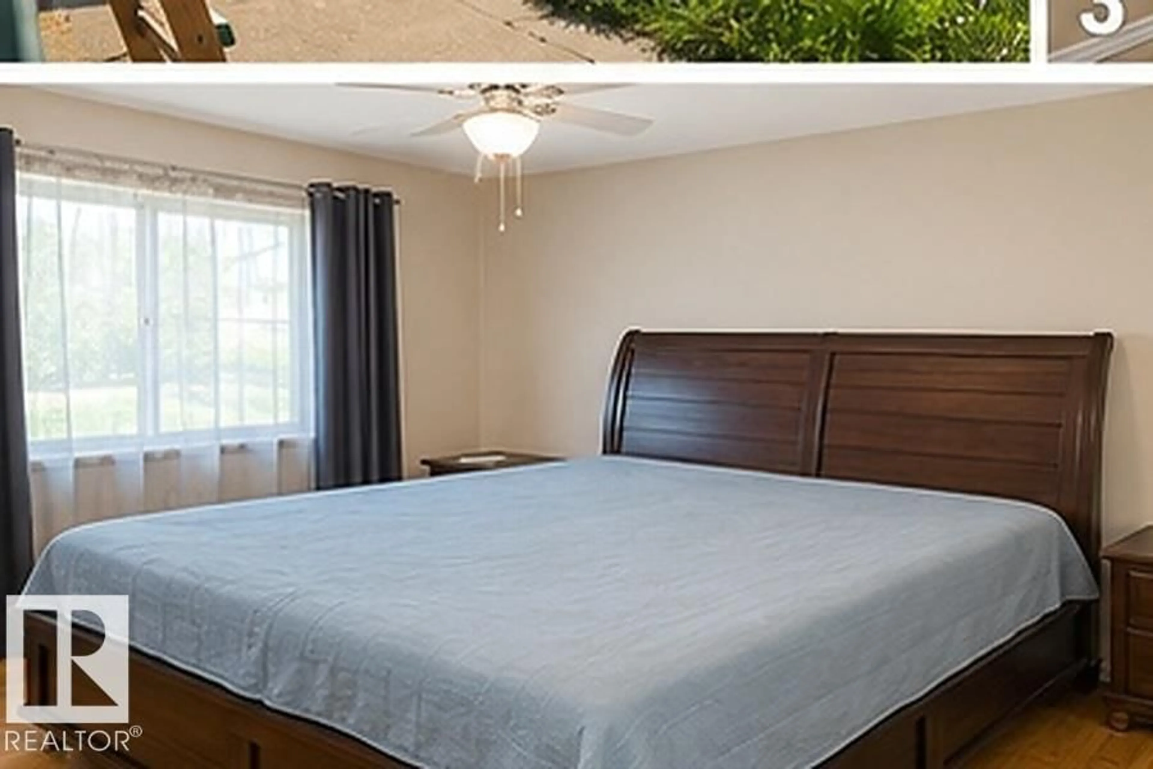 Bedroom with bed, unknown for 7812 144 AV, Edmonton Alberta T5C2S1