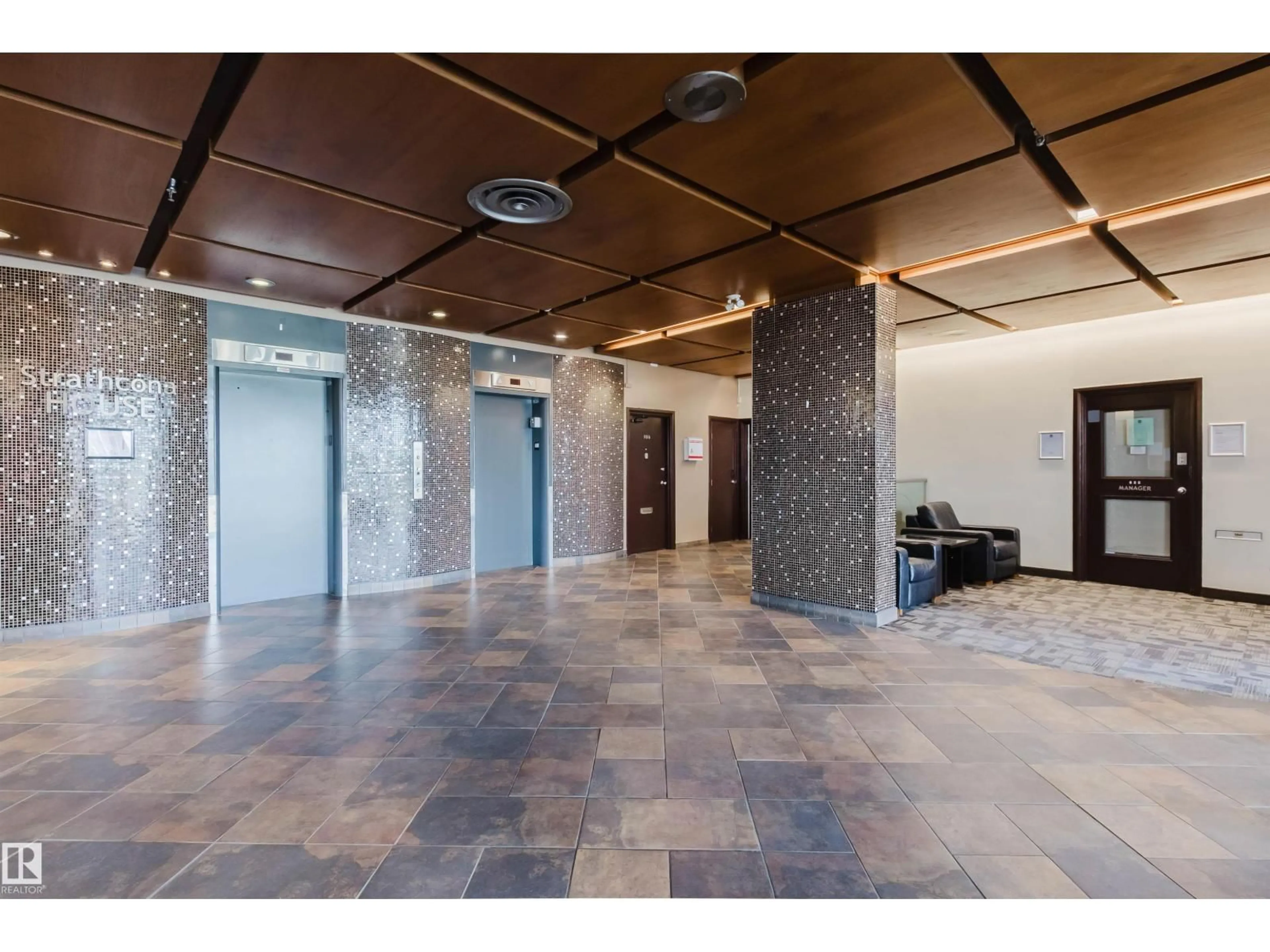 Indoor foyer for #303 - 10883 SASKATCHEWAN DR, Edmonton Alberta T6E4S6