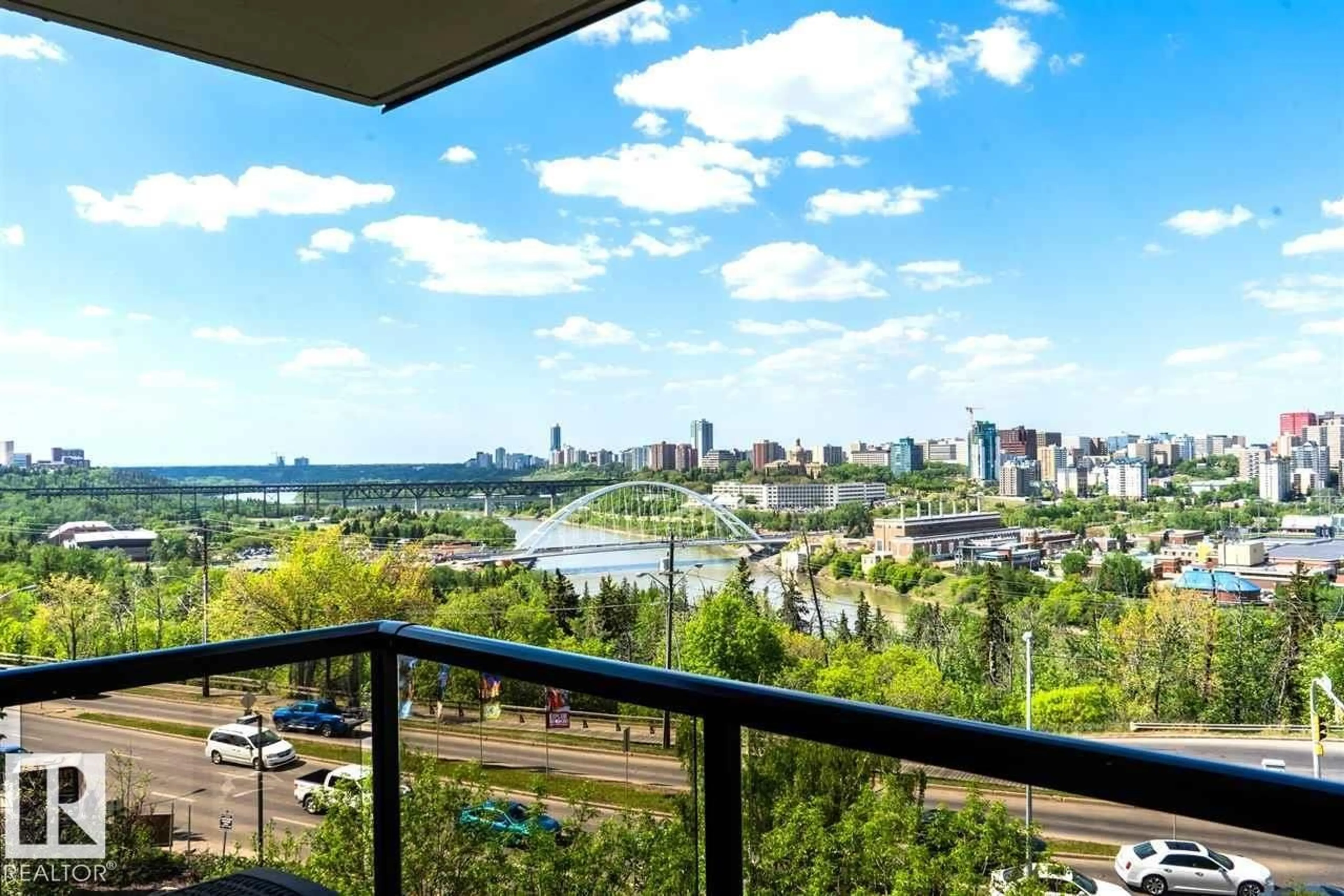 Balcony in the apartment, water/lake/river/ocean view for 10149 - 509 SASKATCHEWAN DR, Edmonton Alberta T6E6B6