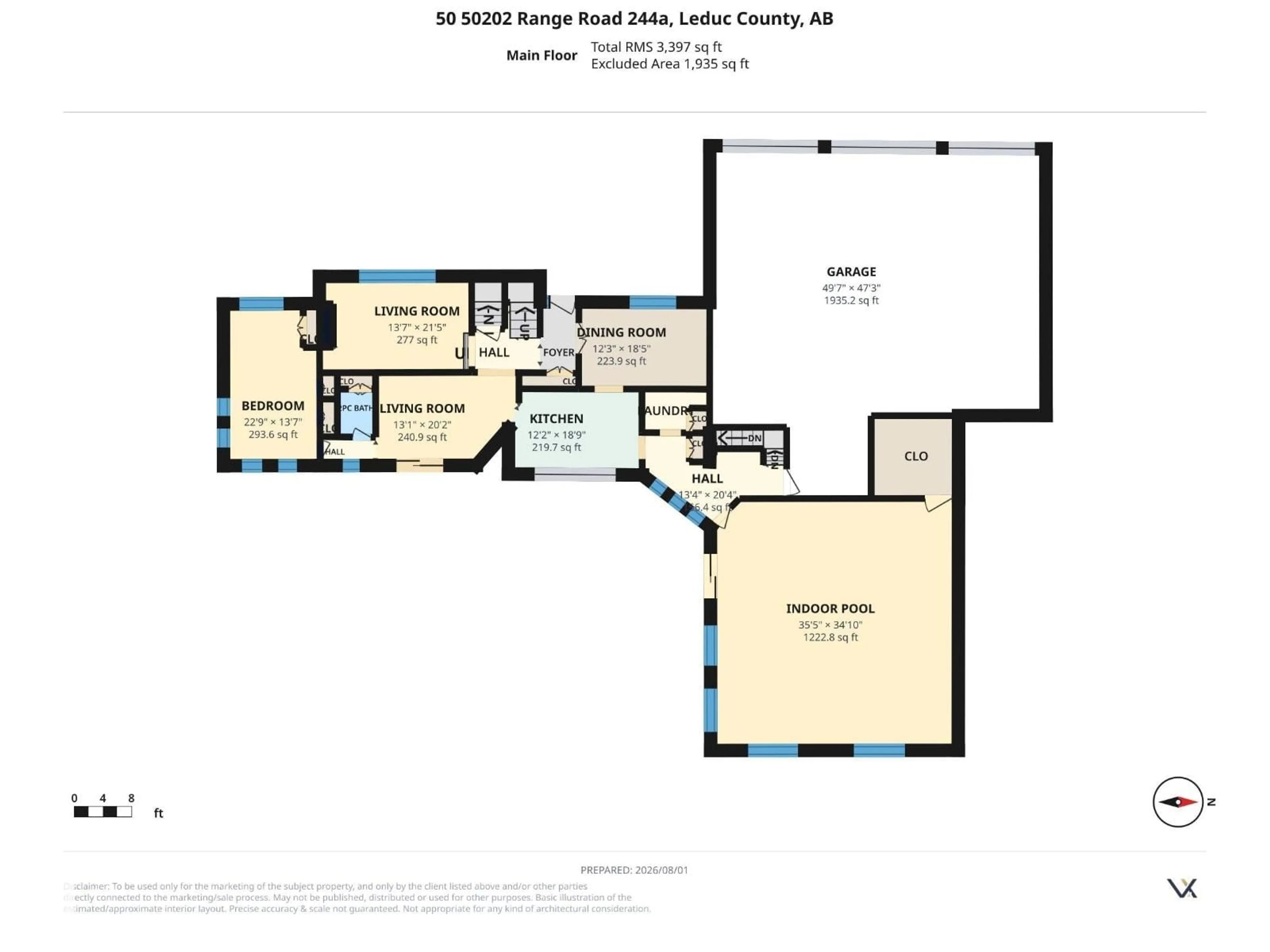 Floor plan for 50 50202 RGE RD 244, Rural Leduc County Alberta T4X0P4