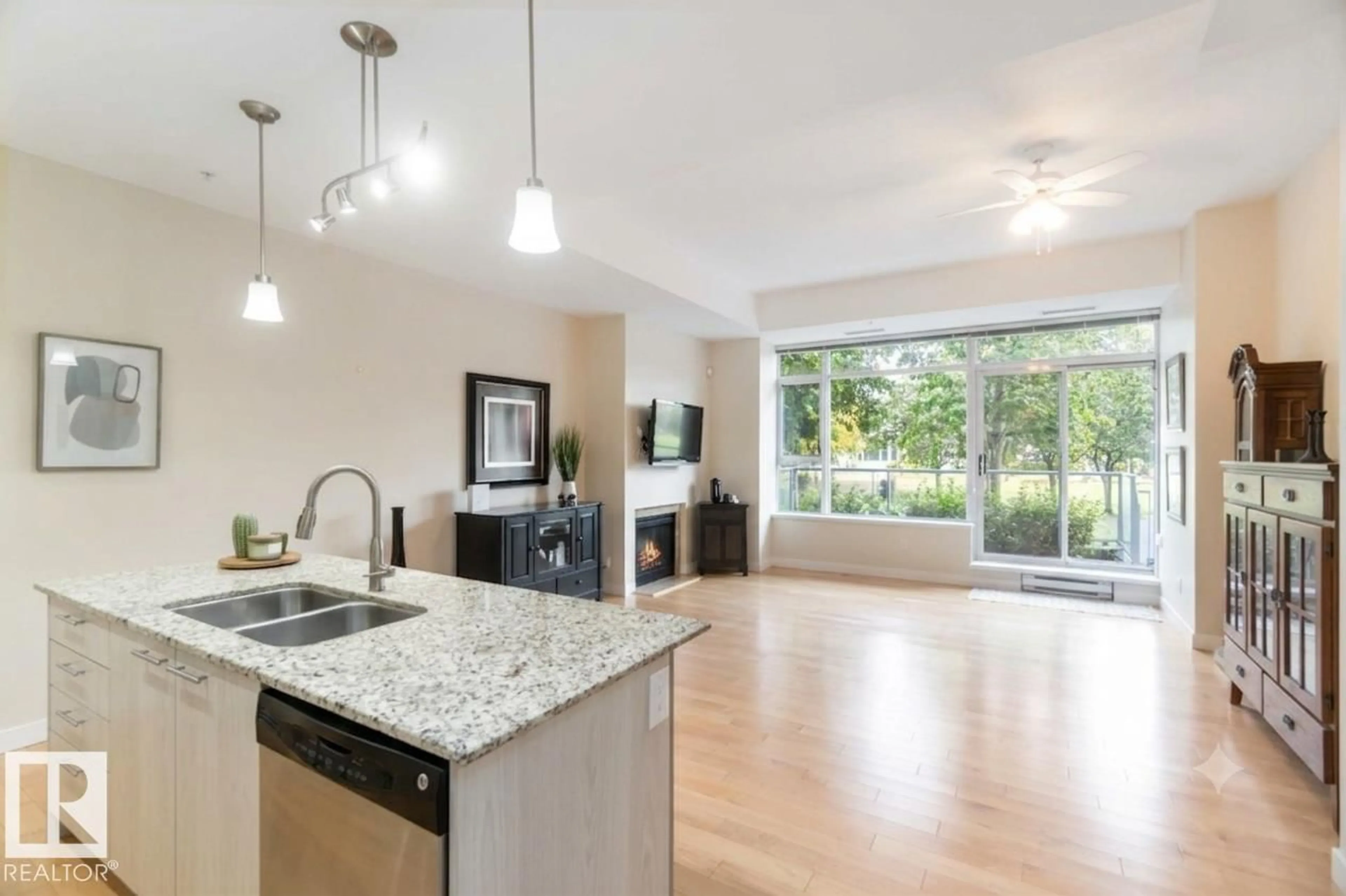 Open concept kitchen, unknown for #108 - 2504 109 ST, Edmonton Alberta T6J2H3