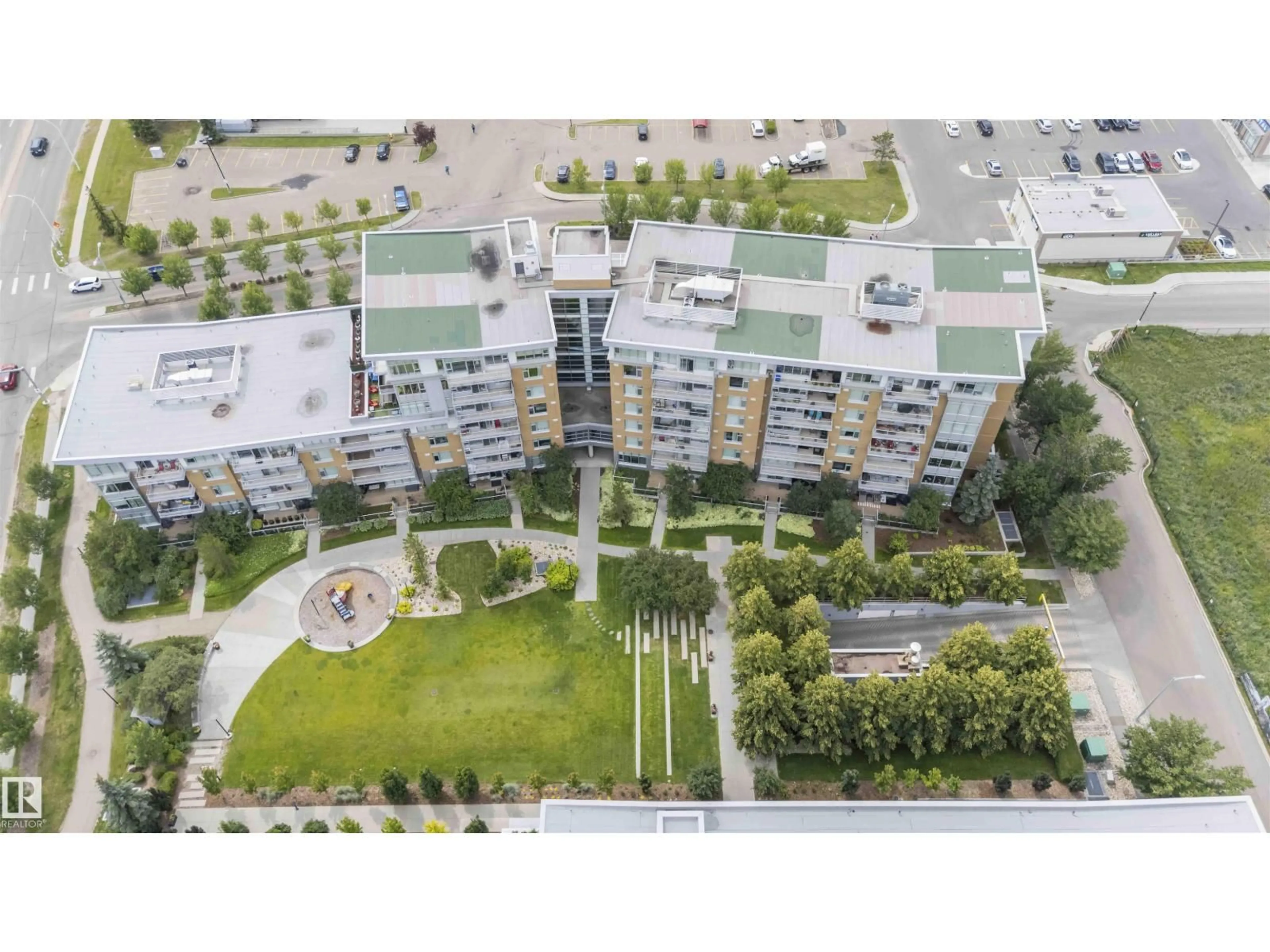 A pic from outside/outdoor area/front of a property/back of a property/a pic from drone, city buildings view from balcony for #108 - 2504 109 ST, Edmonton Alberta T6J2H3