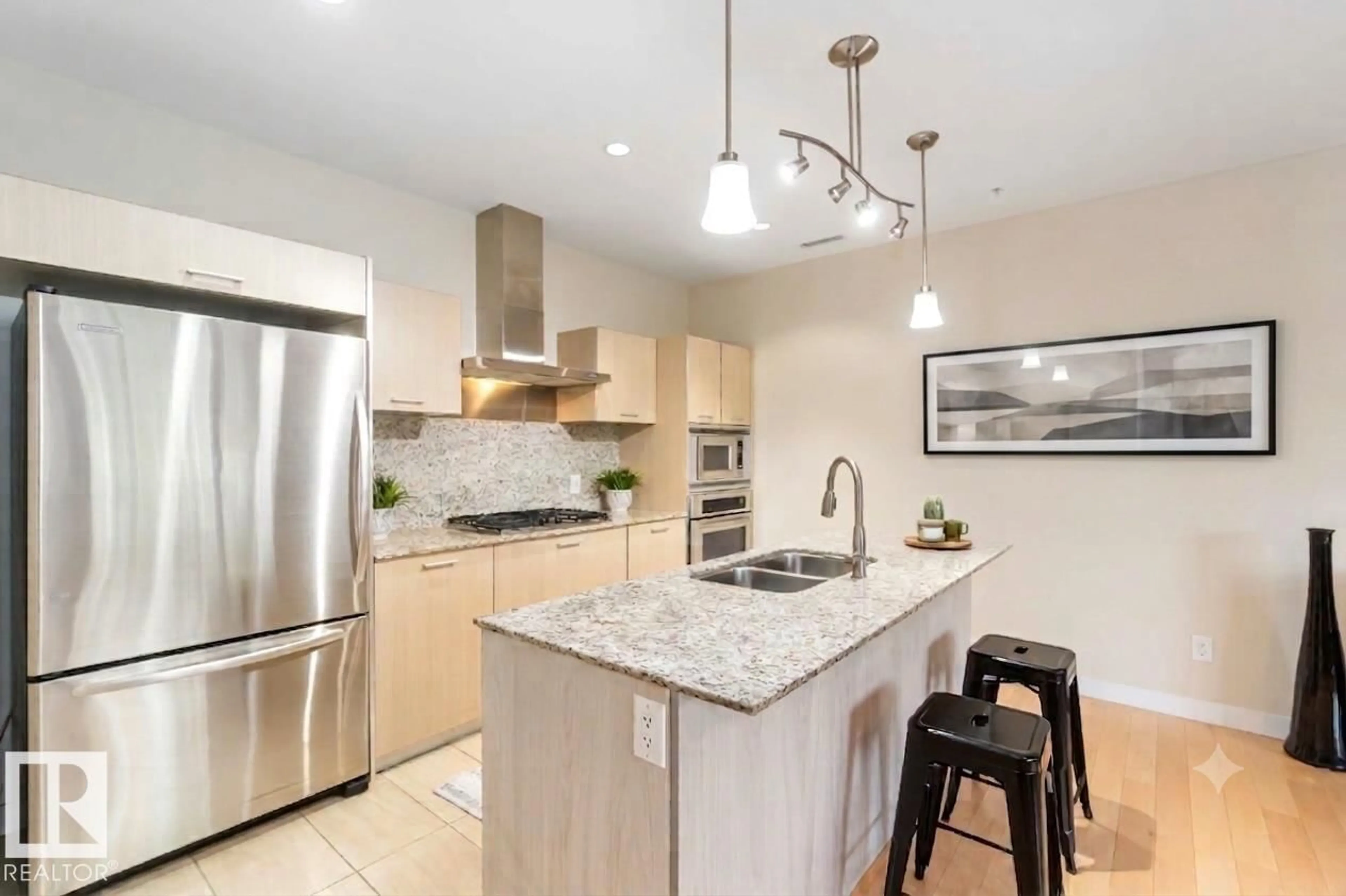 Contemporary kitchen, ceramic/tile floor for #108 - 2504 109 ST, Edmonton Alberta T6J2H3