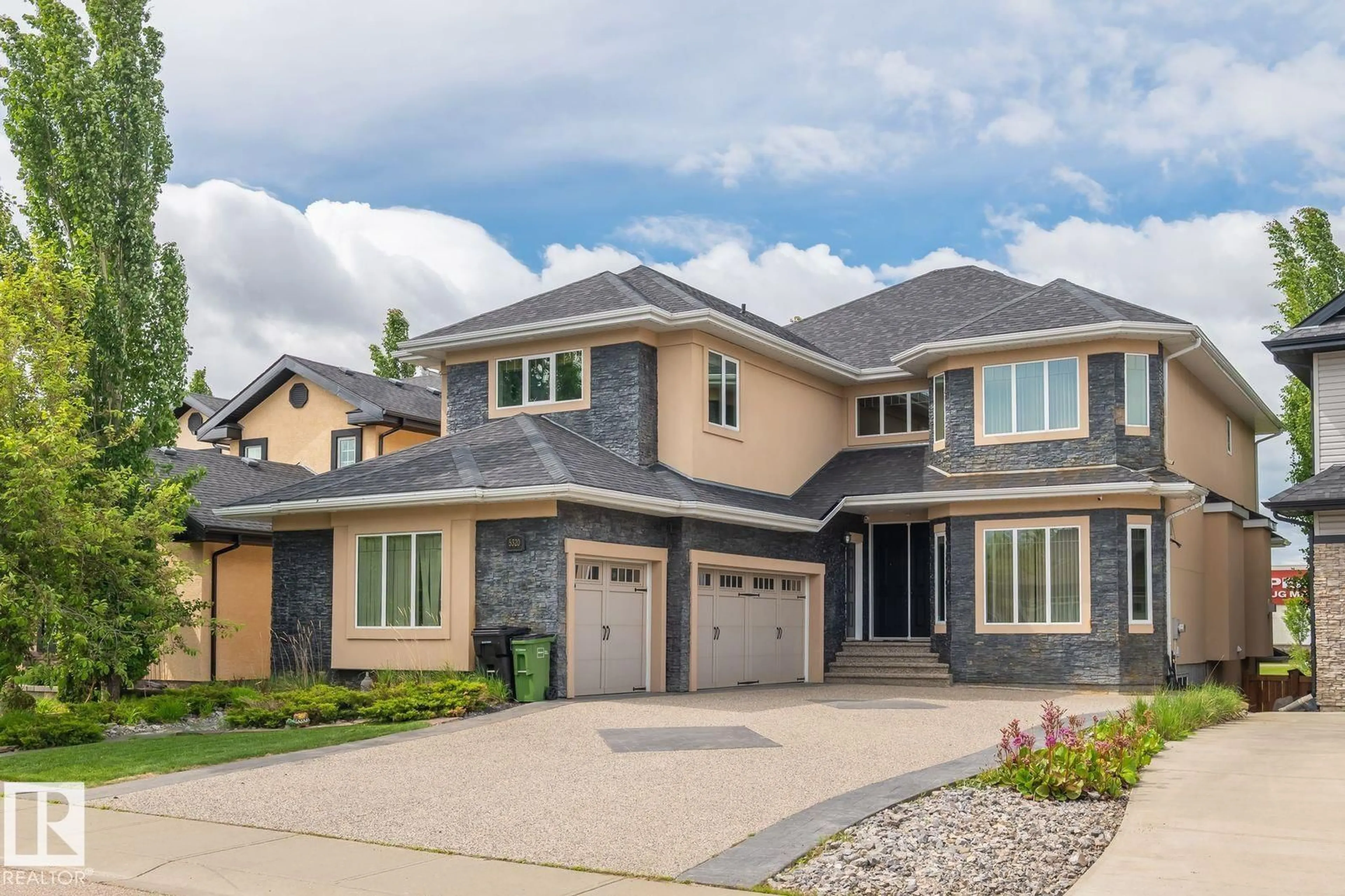 Home with brick exterior material, street for NW - 5320 MULLEN BN, Edmonton Alberta T6R0R1