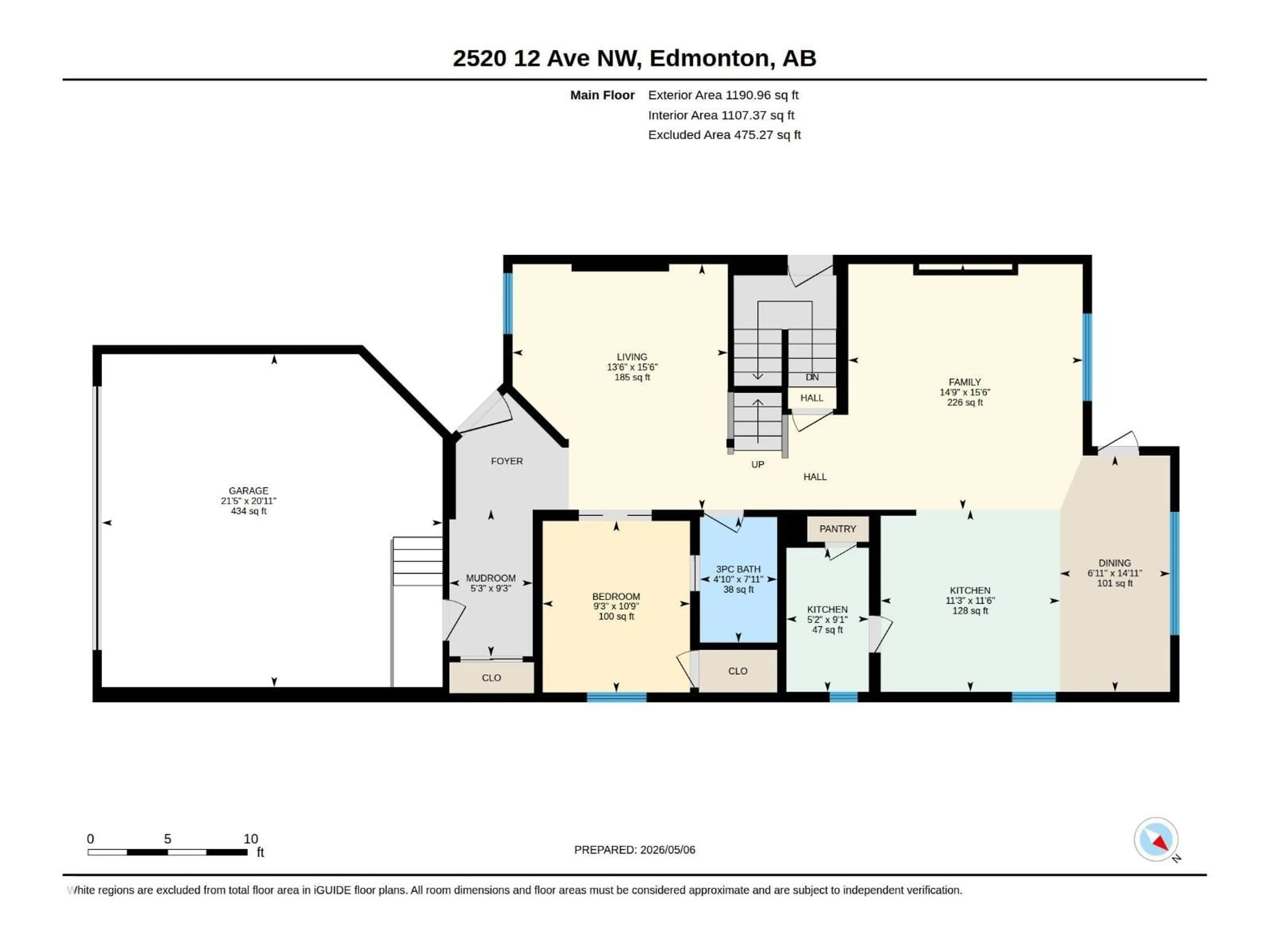 Floor plan for 2520 12 AV, Edmonton Alberta T6T2M6