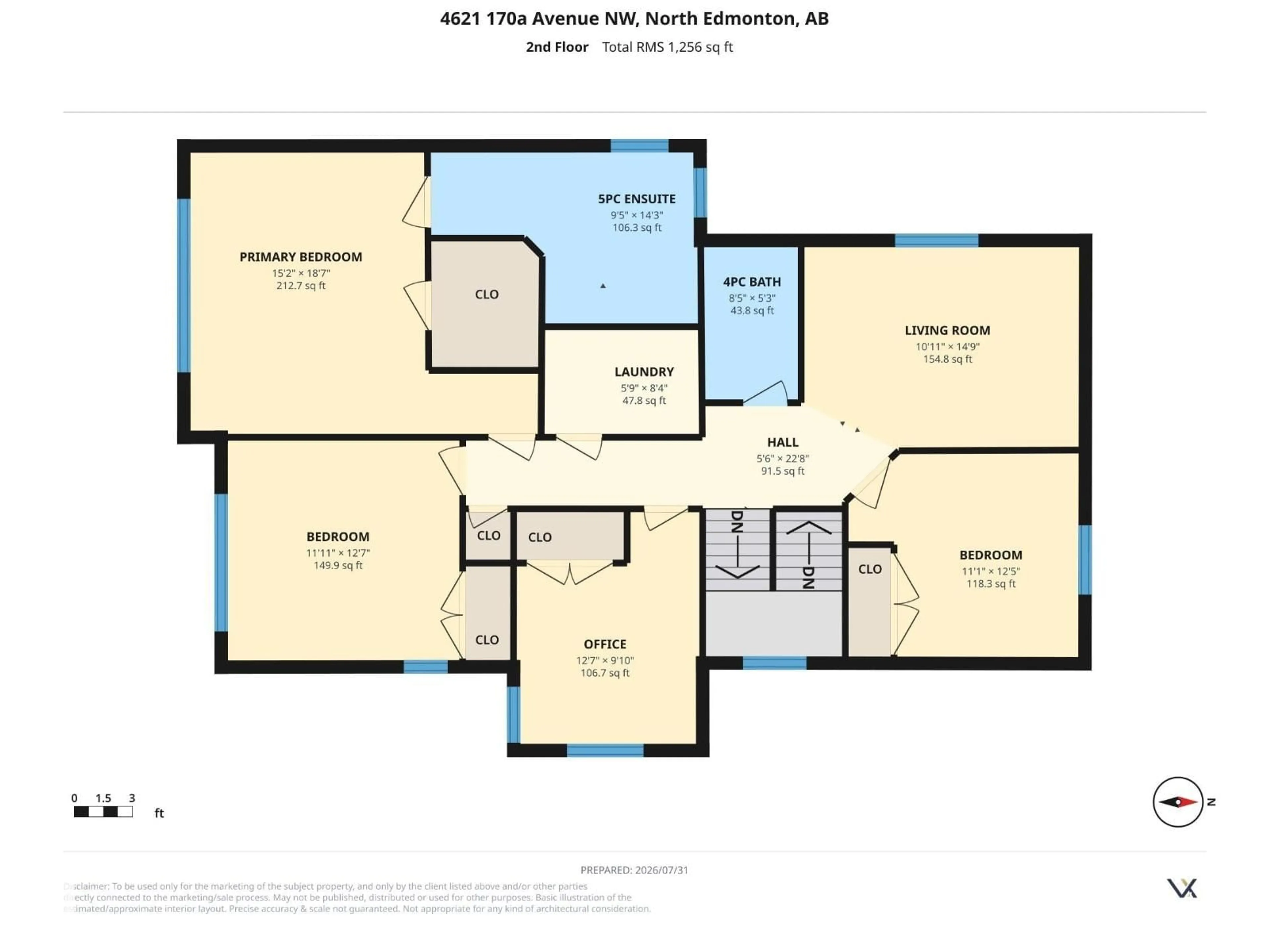Floor plan for 4621 170A AV, Edmonton Alberta T5Y4C9