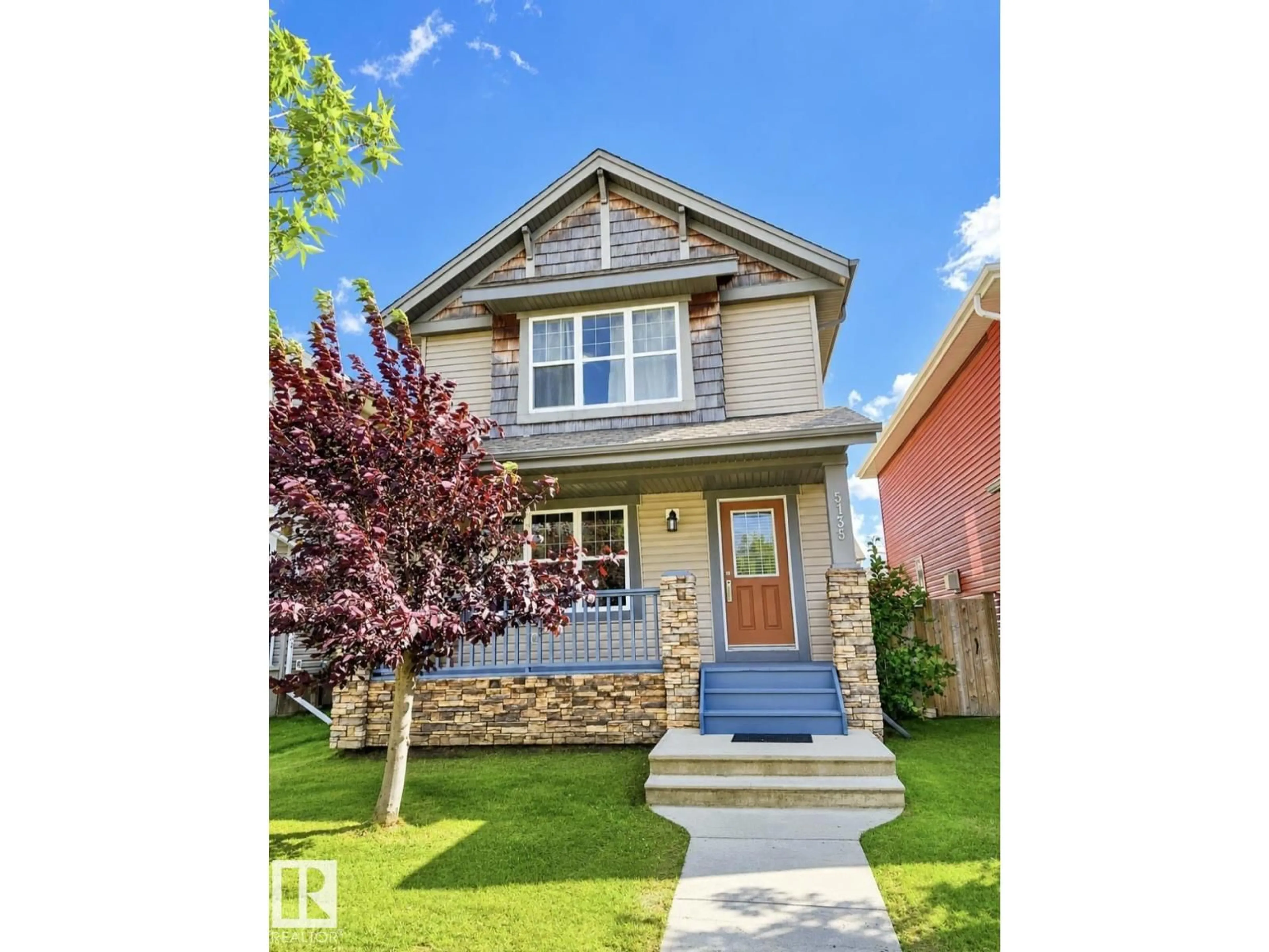 Home with vinyl exterior material, street for 5135 1A AV SW, Edmonton Alberta T6X0X3