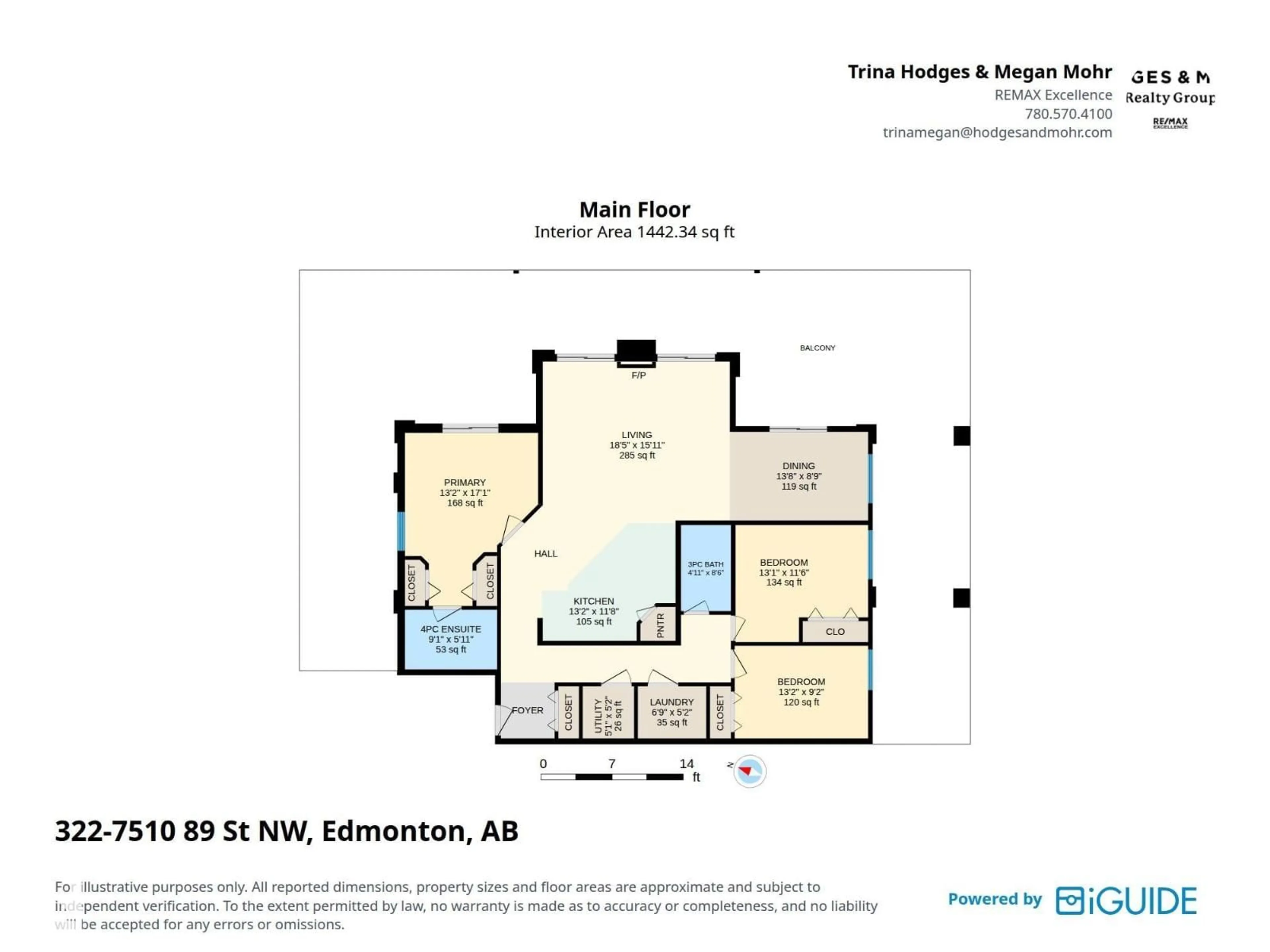 Floor plan for #322 - 7510 89 ST NW, Edmonton Alberta T6C0X5