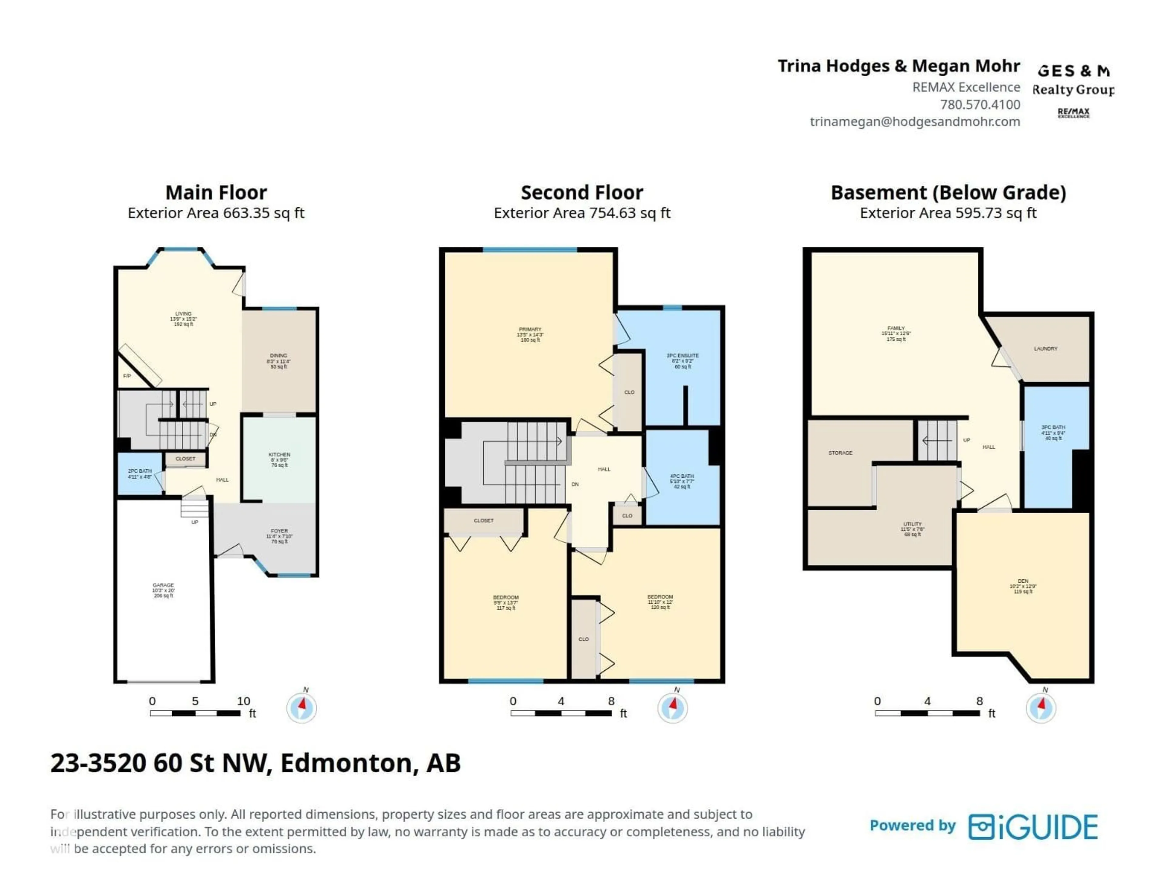 Floor plan for #23 - 3520 60 ST, Edmonton Alberta T6L6H5