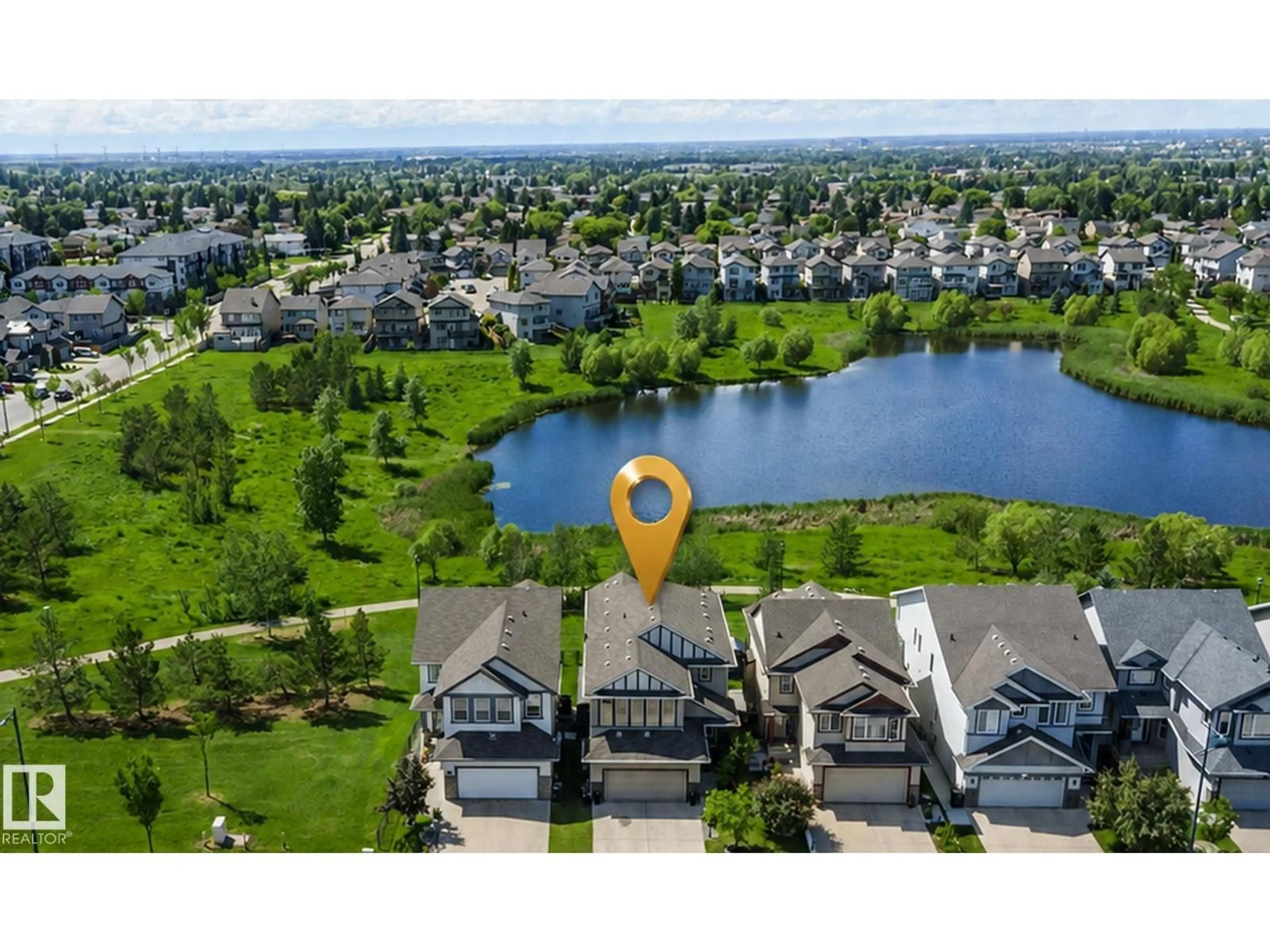 A pic from outside/outdoor area/front of a property/back of a property/a pic from drone, water/lake/river/ocean view for 1708 32 ST, Edmonton Alberta T6T0P5