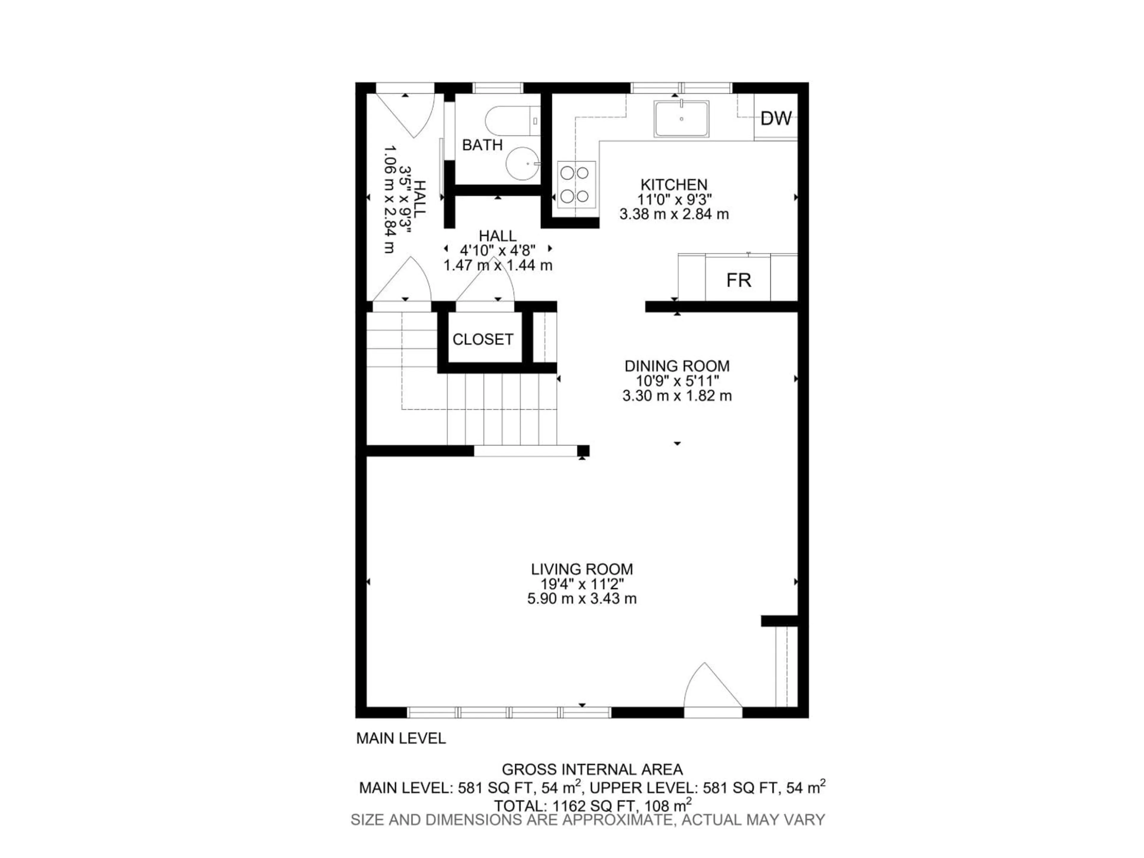 Floor plan for 5142 106A ST NW, Edmonton Alberta T6H2W7