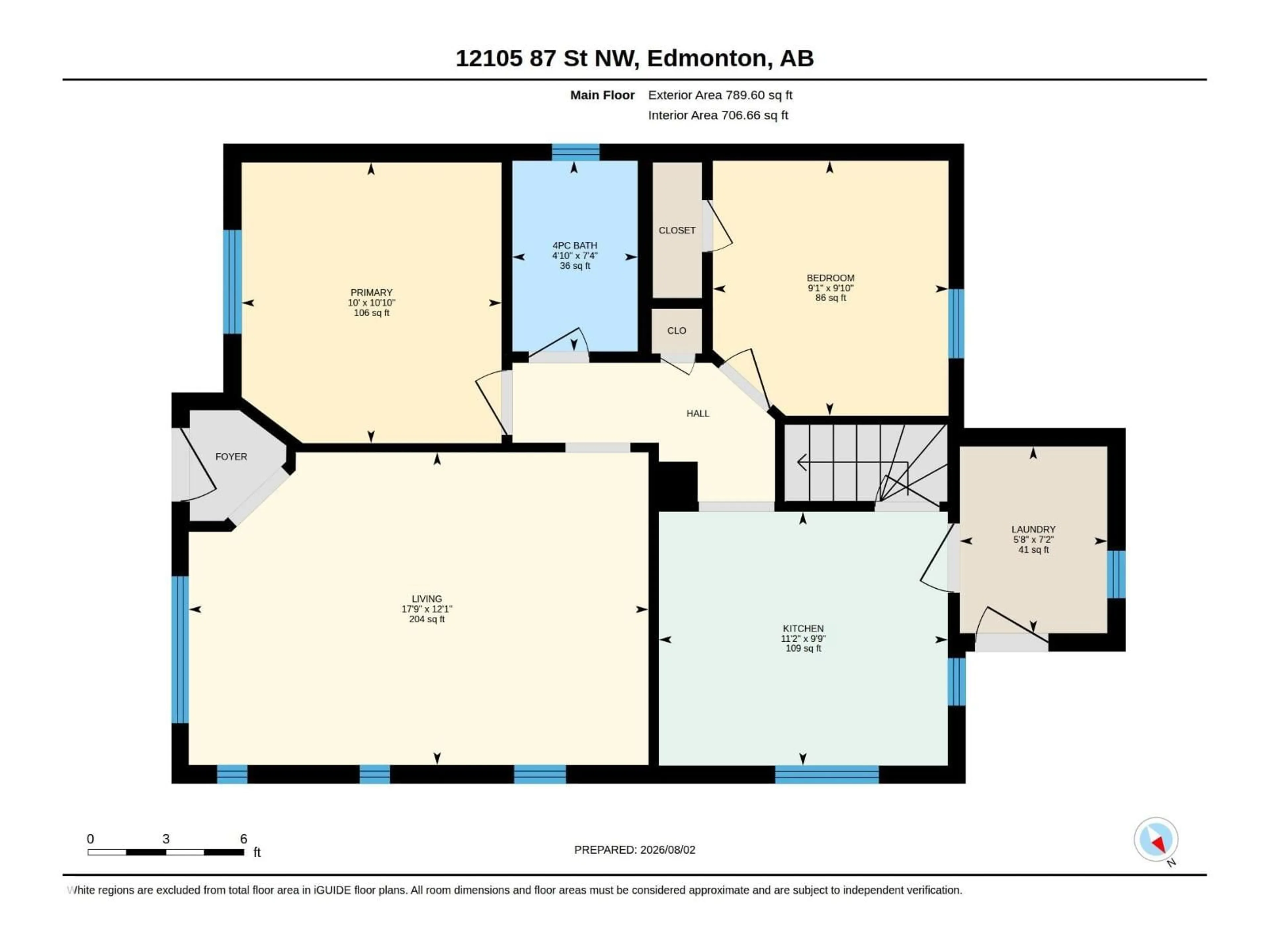 Floor plan for NW - 12105 87 ST, Edmonton Alberta T5B3N7