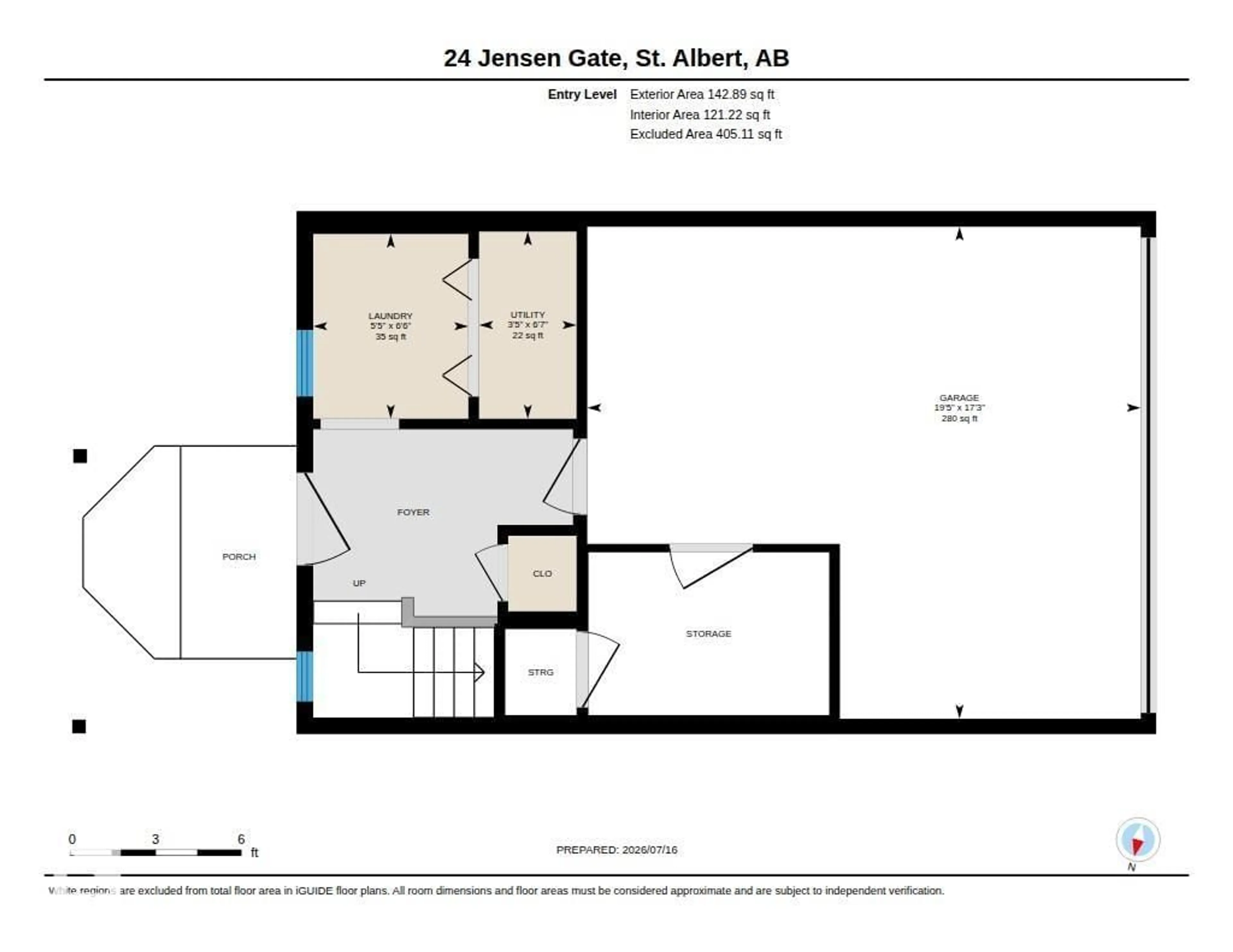 Floor plan for 24 JENSEN GA, St. Albert Alberta T8N7Y5