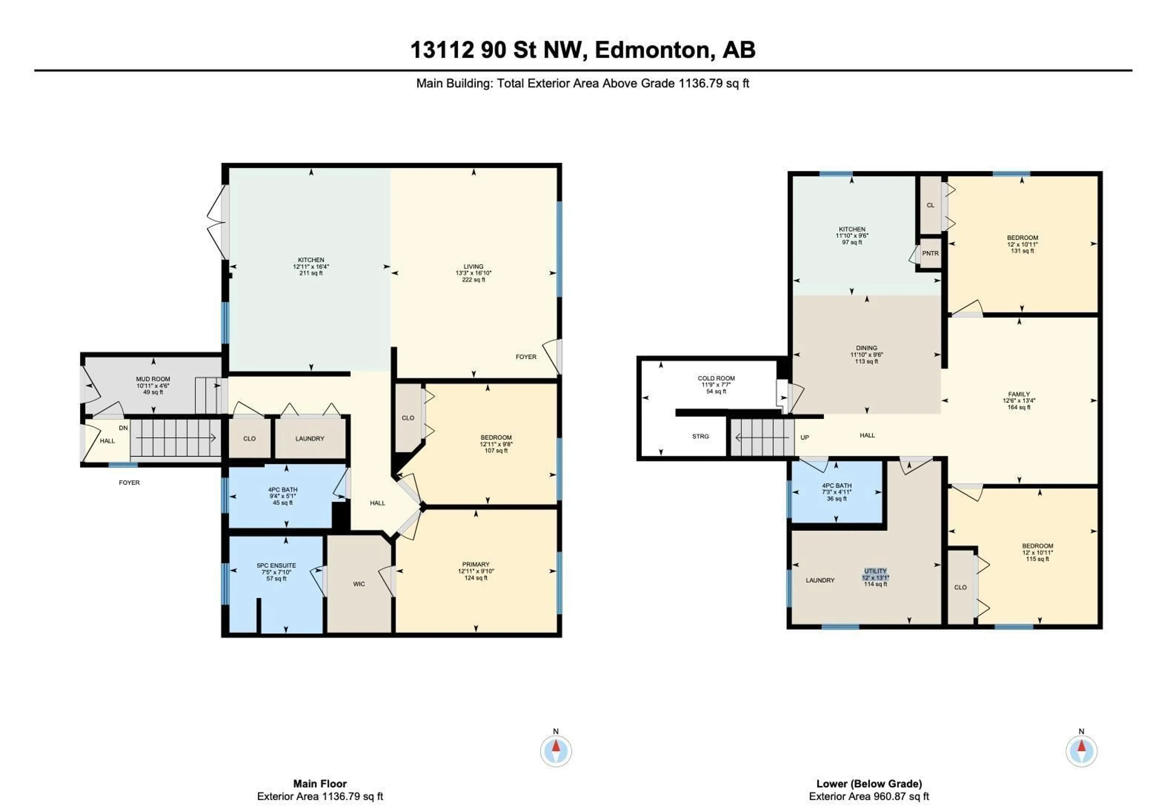 Floor plan for 13112 90 ST, Edmonton Alberta T5E3M5