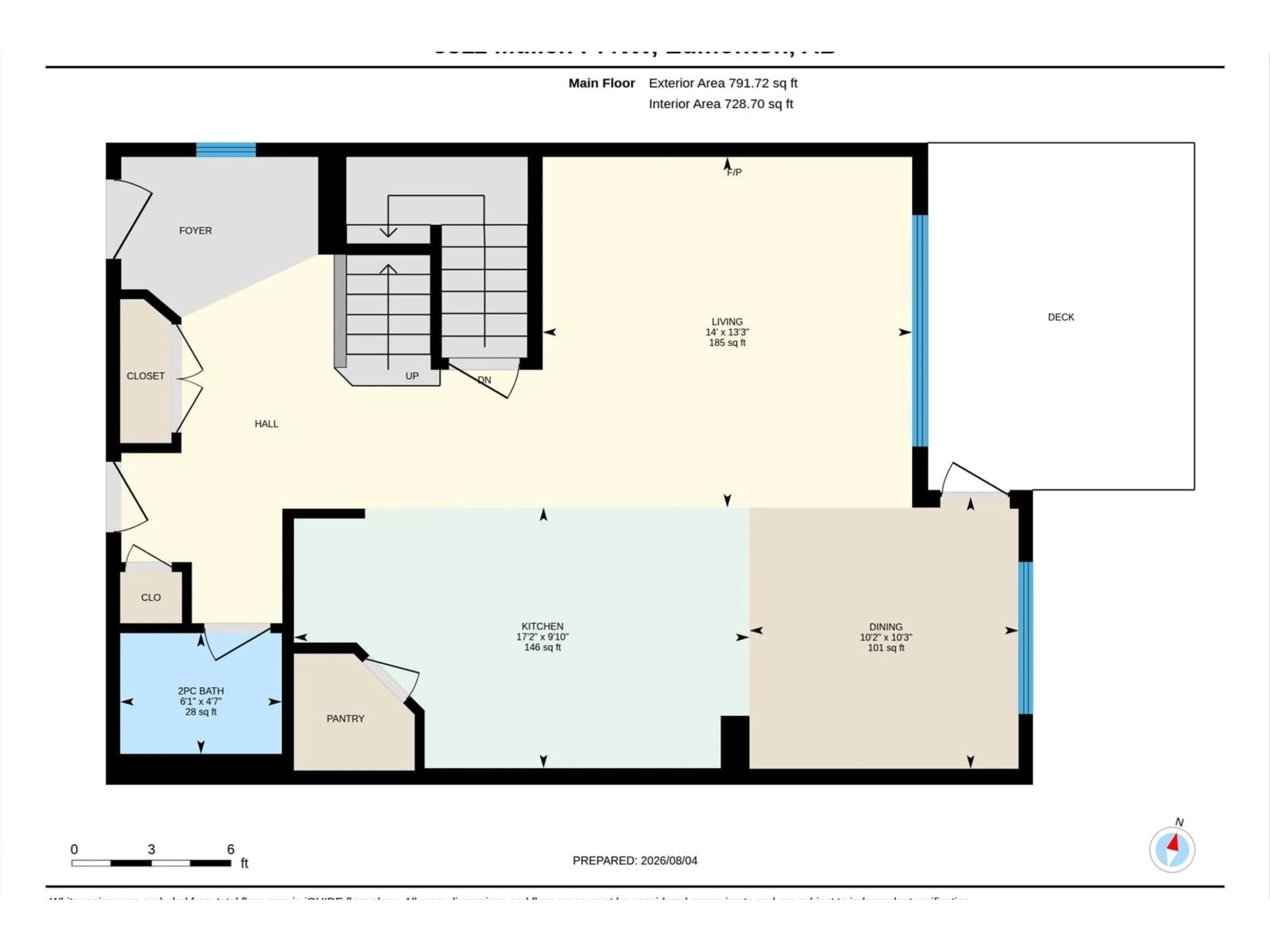 Floor plan for 5811 MULLEN PL, Edmonton Alberta T6R0T9