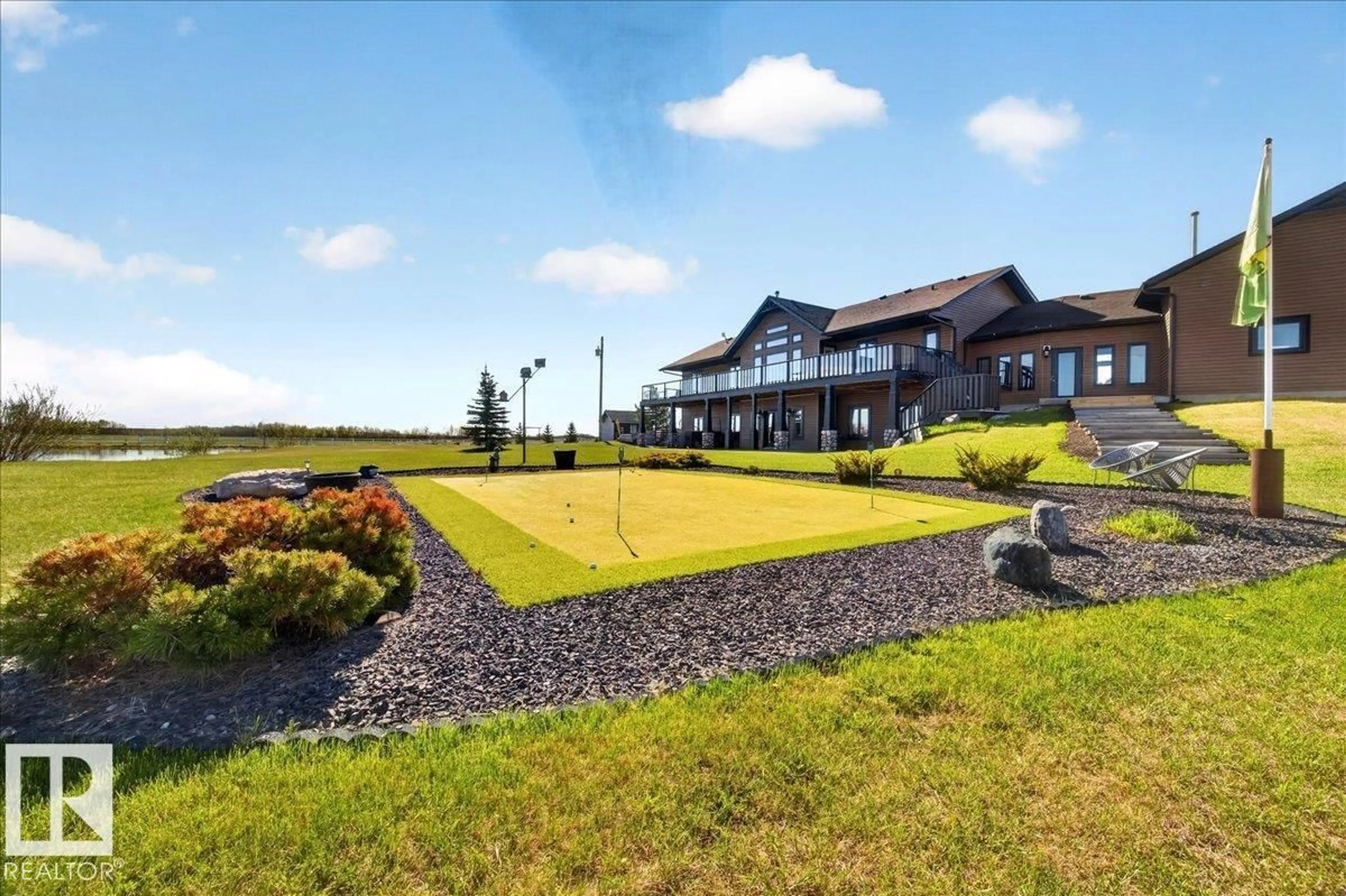 Patio, water/lake/river/ocean view for 531064 RANGE ROAD 174, Rural Lamont County Alberta T0B3H0