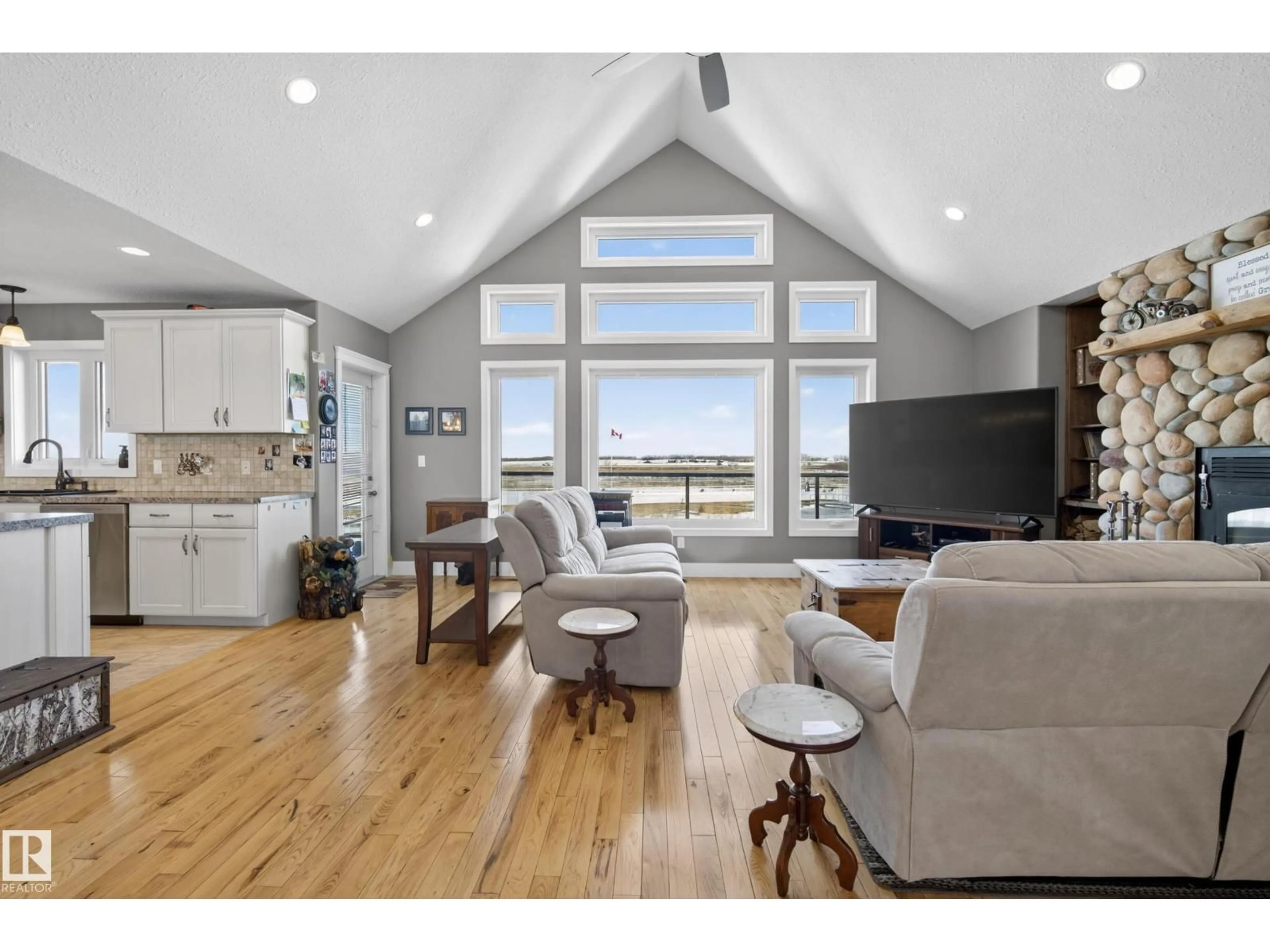 Open concept kitchen, wood/laminate floor for 531064 RANGE ROAD 174, Rural Lamont County Alberta T0B3H0