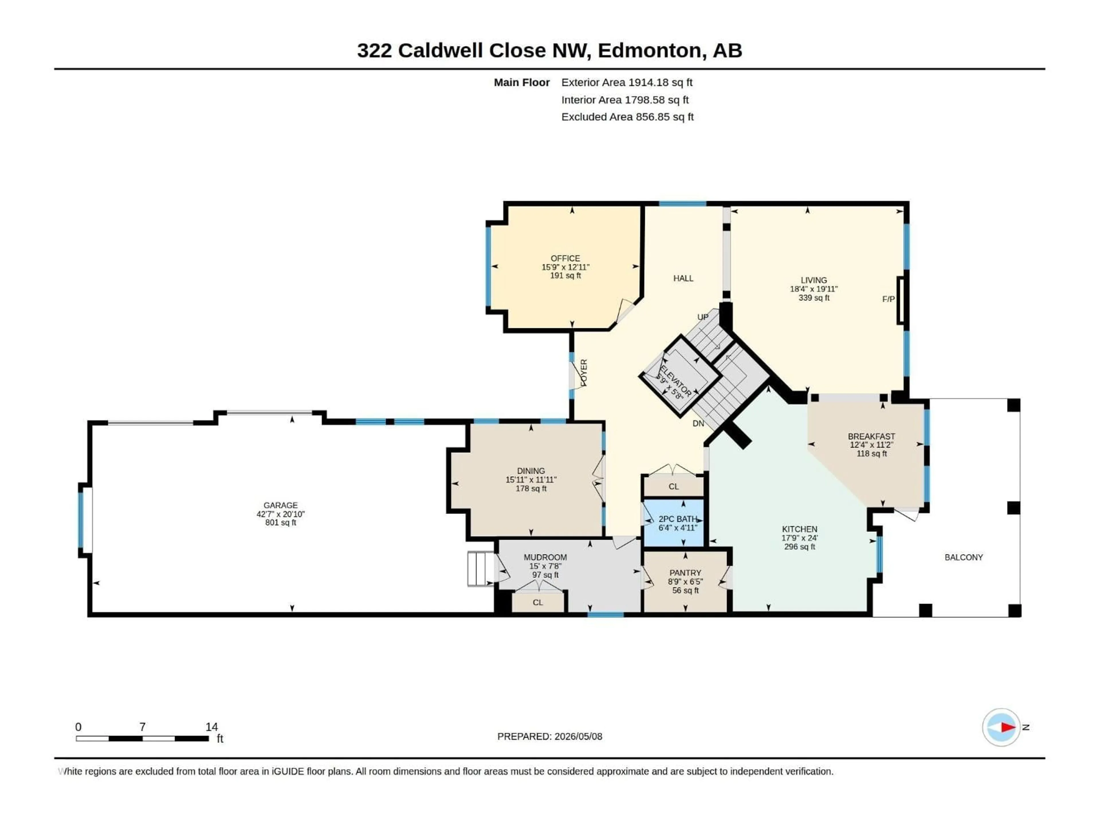 Floor plan for 322 CALDWELL CL, Edmonton Alberta T6M2W9