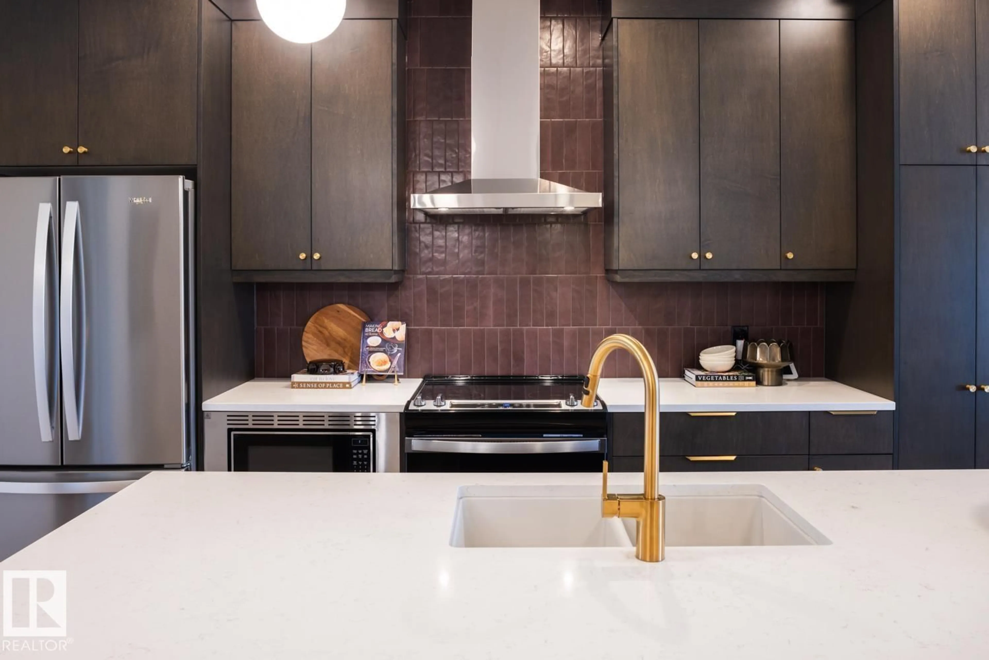 Contemporary kitchen, ceramic/tile floor for 216 CHAPPELLE DR, Edmonton Alberta T6W5X8