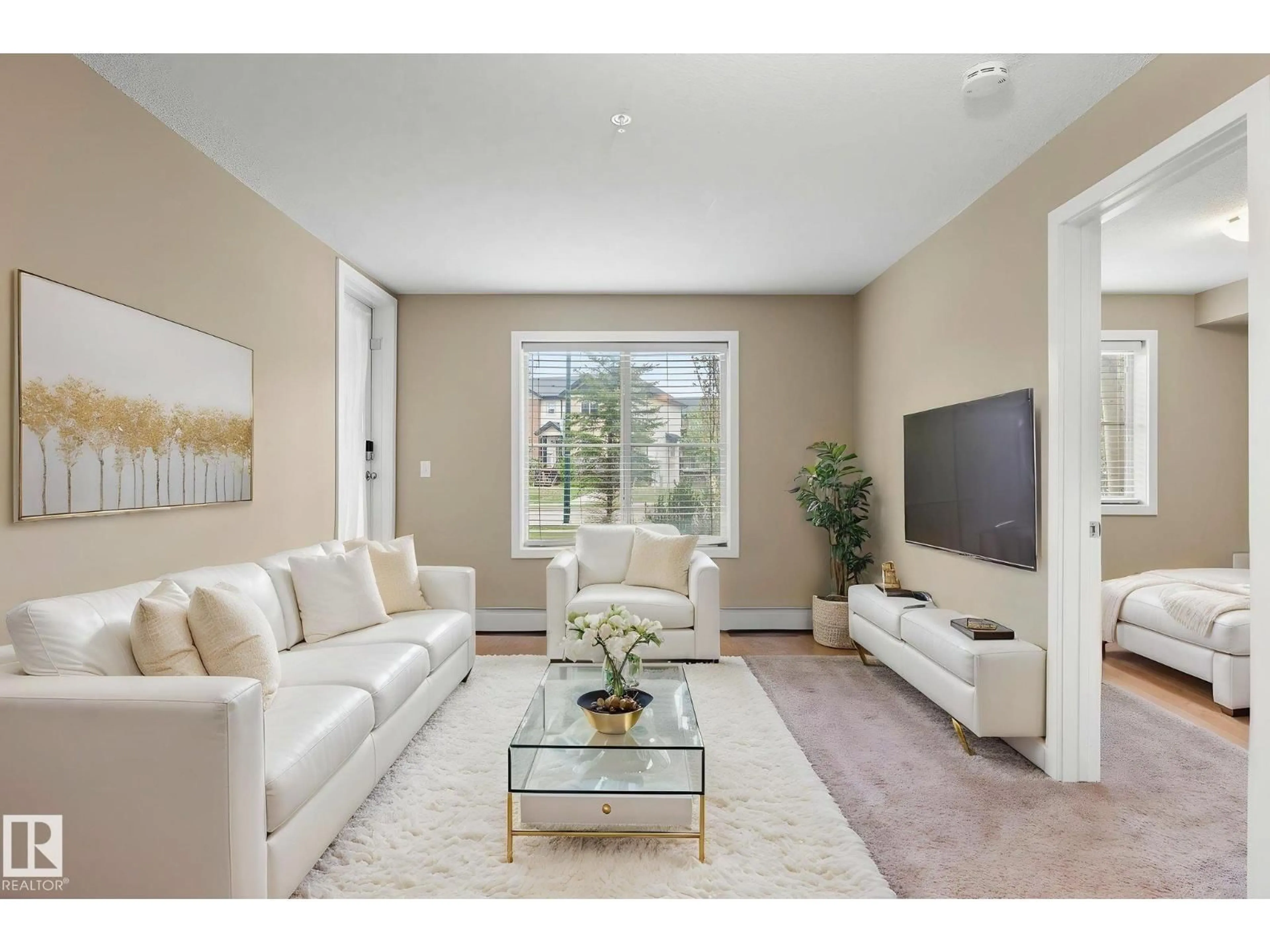 Living room with furniture, unknown for #116 - 12025 22 AV, Edmonton Alberta T6W2Y1