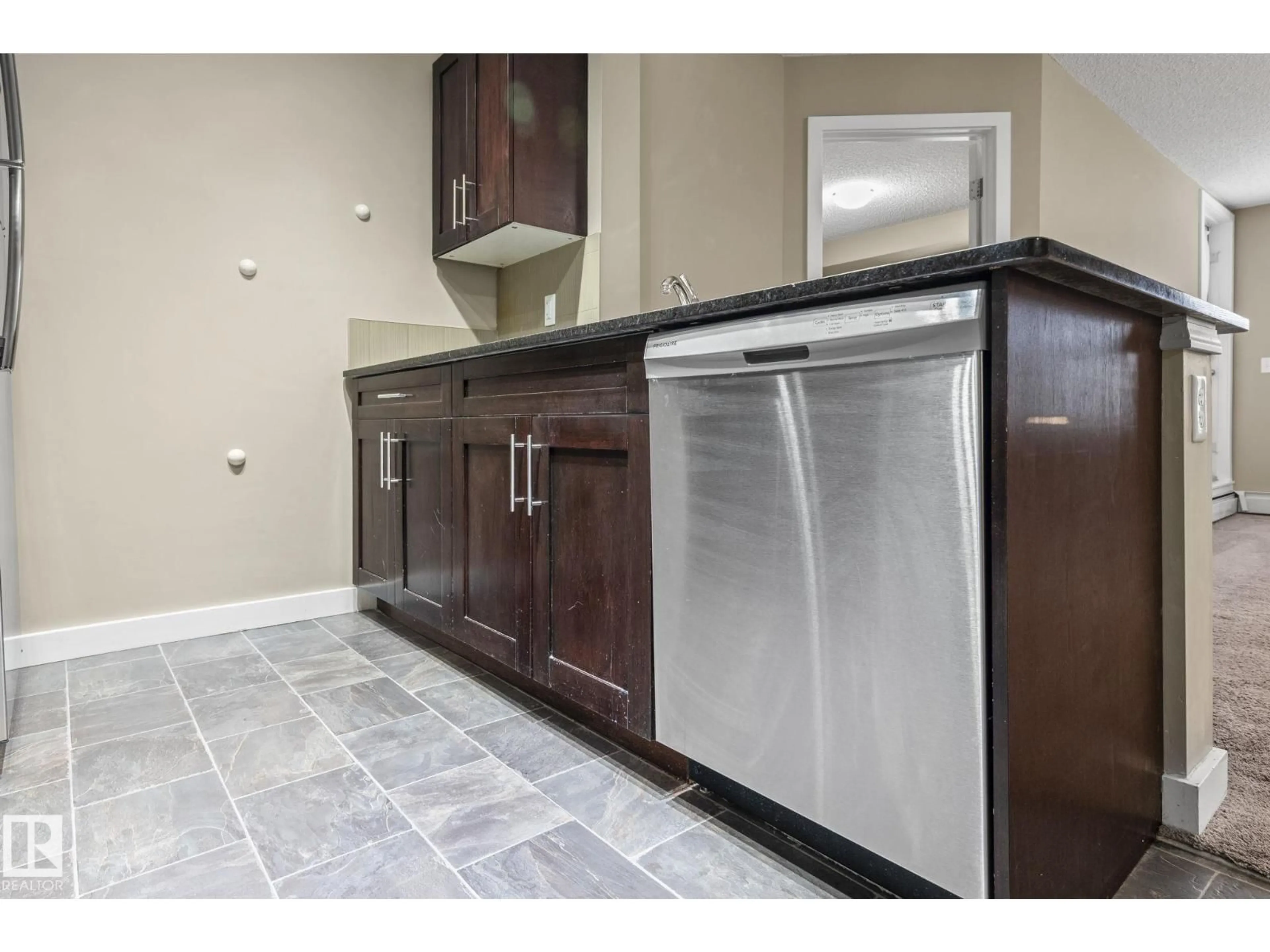Standard kitchen, ceramic/tile floor for #116 - 12025 22 AV, Edmonton Alberta T6W2Y1