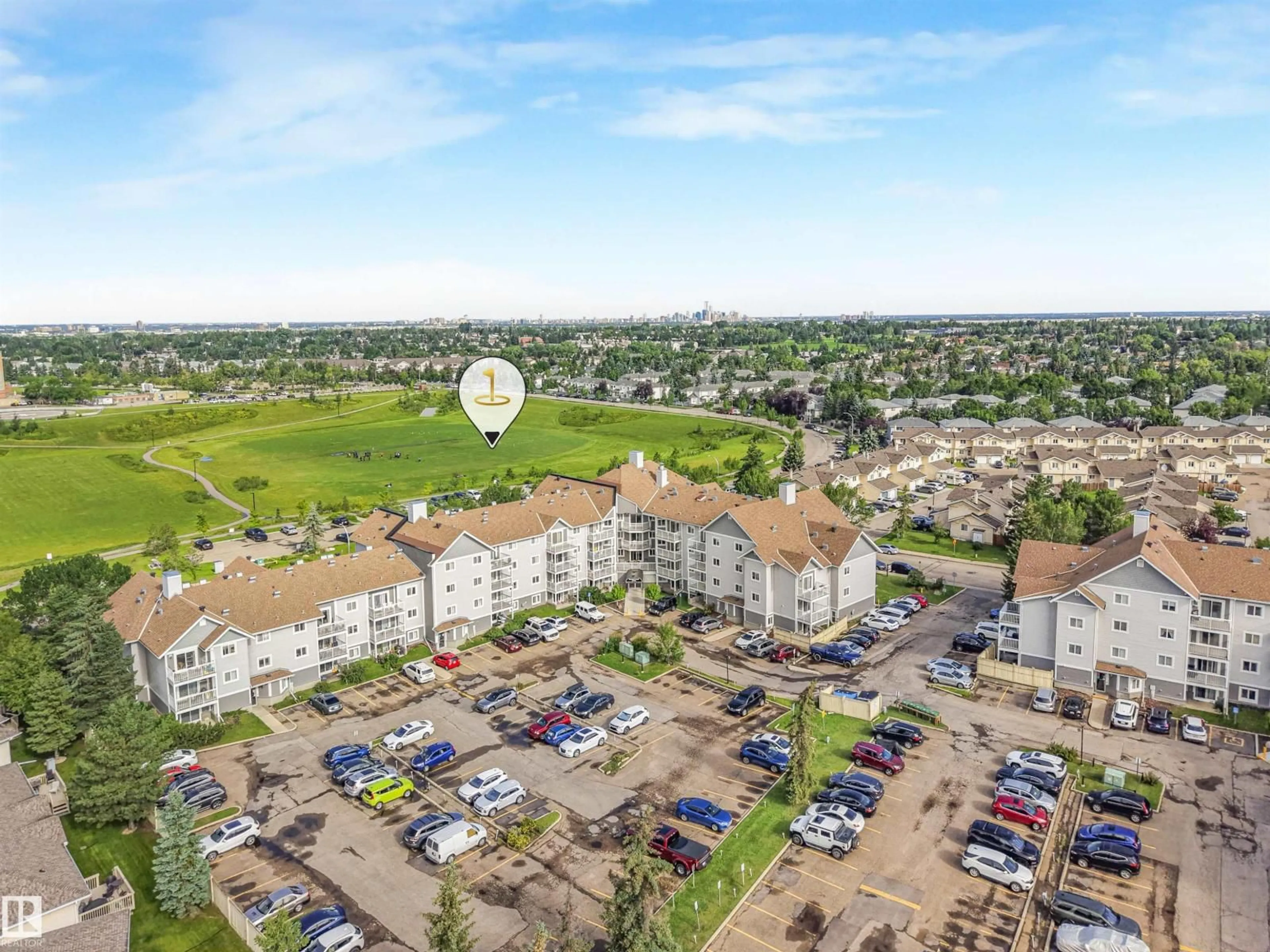 A pic from outside/outdoor area/front of a property/back of a property/a pic from drone, unknown for #410 - 5065 31 AV, Edmonton Alberta T6L6S5