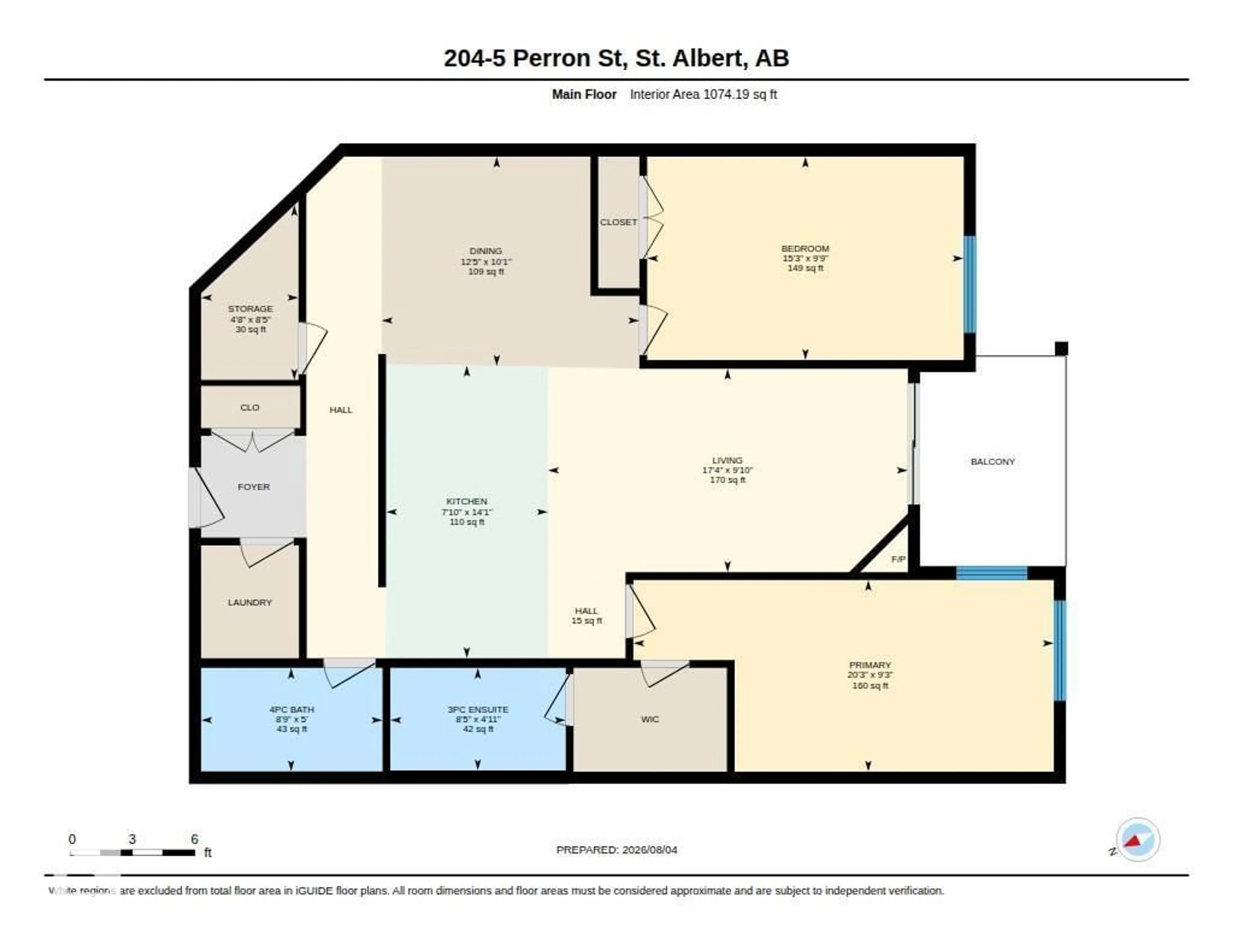 Floor plan for 5 - 204 PERRON ST, St. Albert Alberta T8N1E3