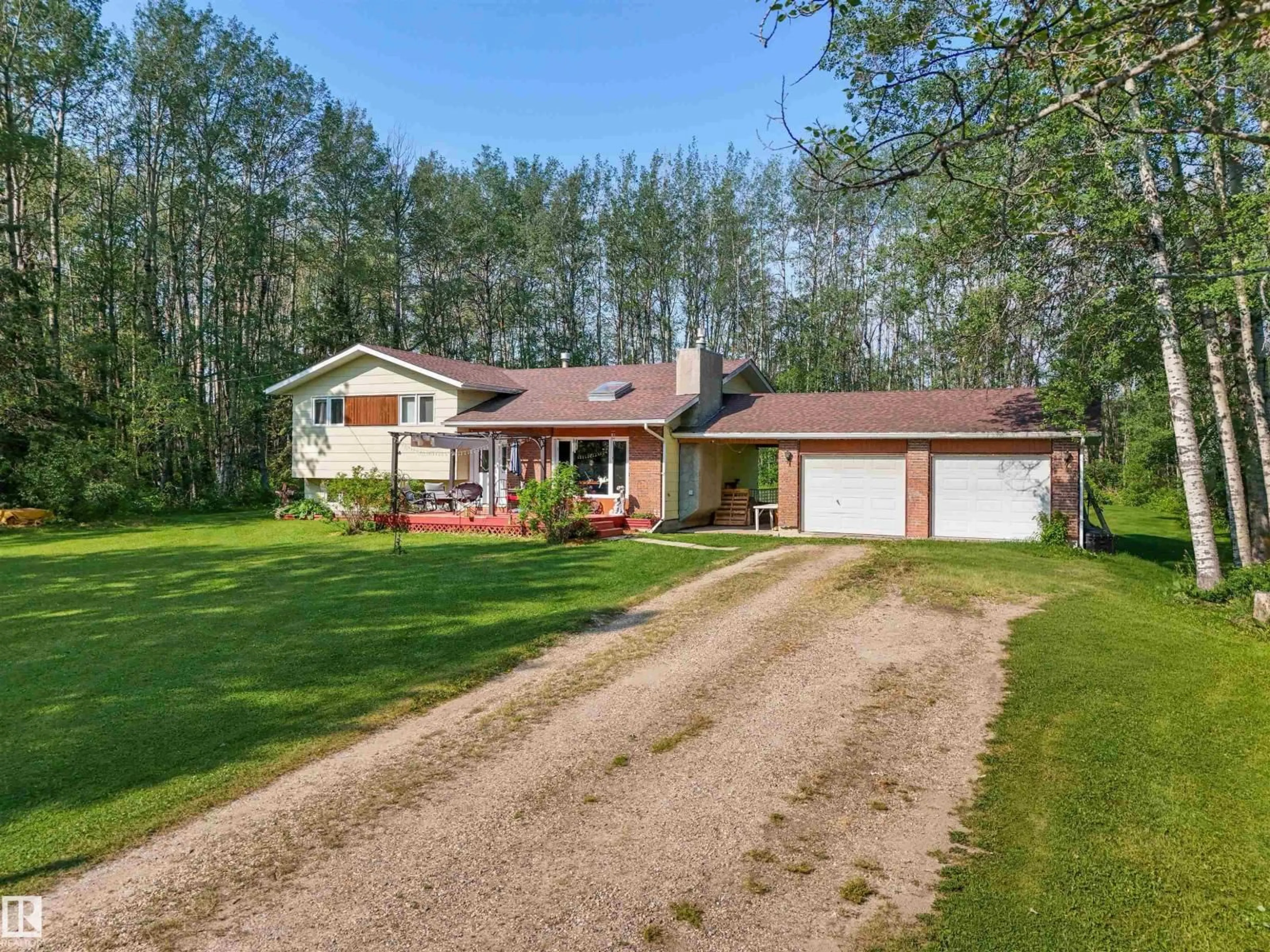 A pic from outside/outdoor area/front of a property/back of a property/a pic from drone, street for HOUSE B - 7415 TWP ROAD 494, Rural Brazeau County Alberta T7A0B1