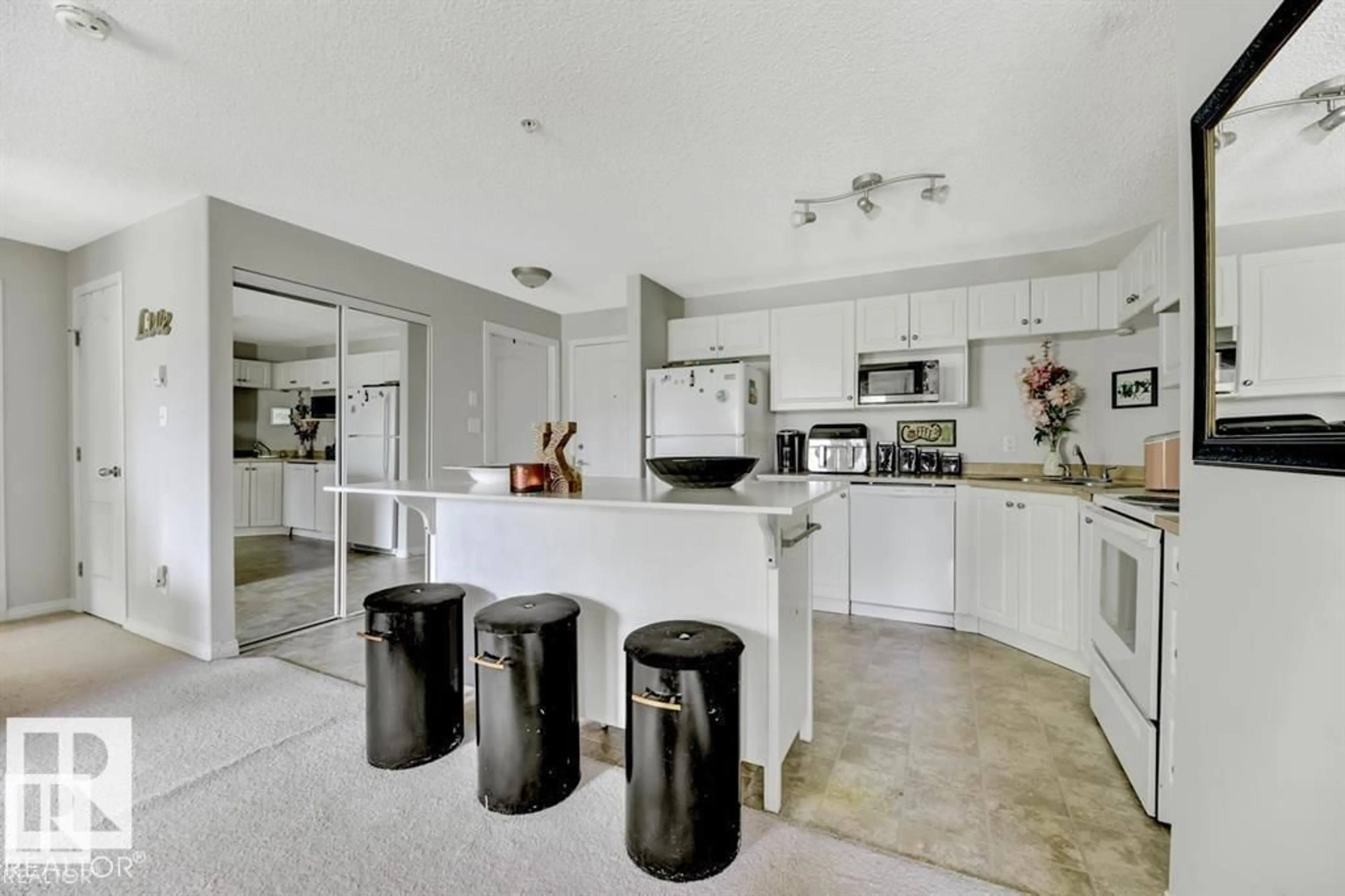Open concept kitchen, ceramic/tile floor for #229 - 1520 HAMMOND GATE NW, Edmonton Alberta T6M0J4
