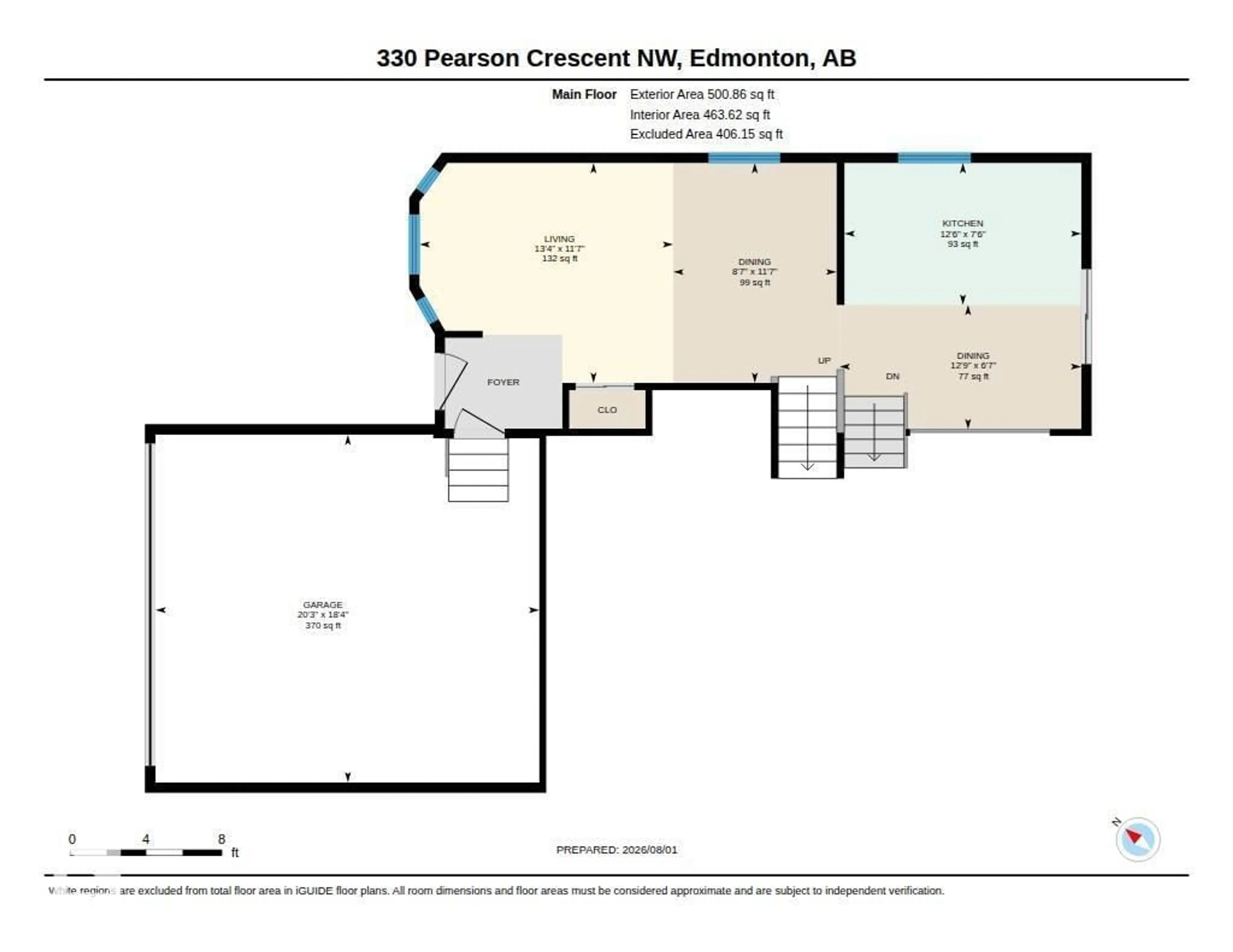Floor plan for NW - 330 PEARSON CR, Edmonton Alberta T5T5Y6