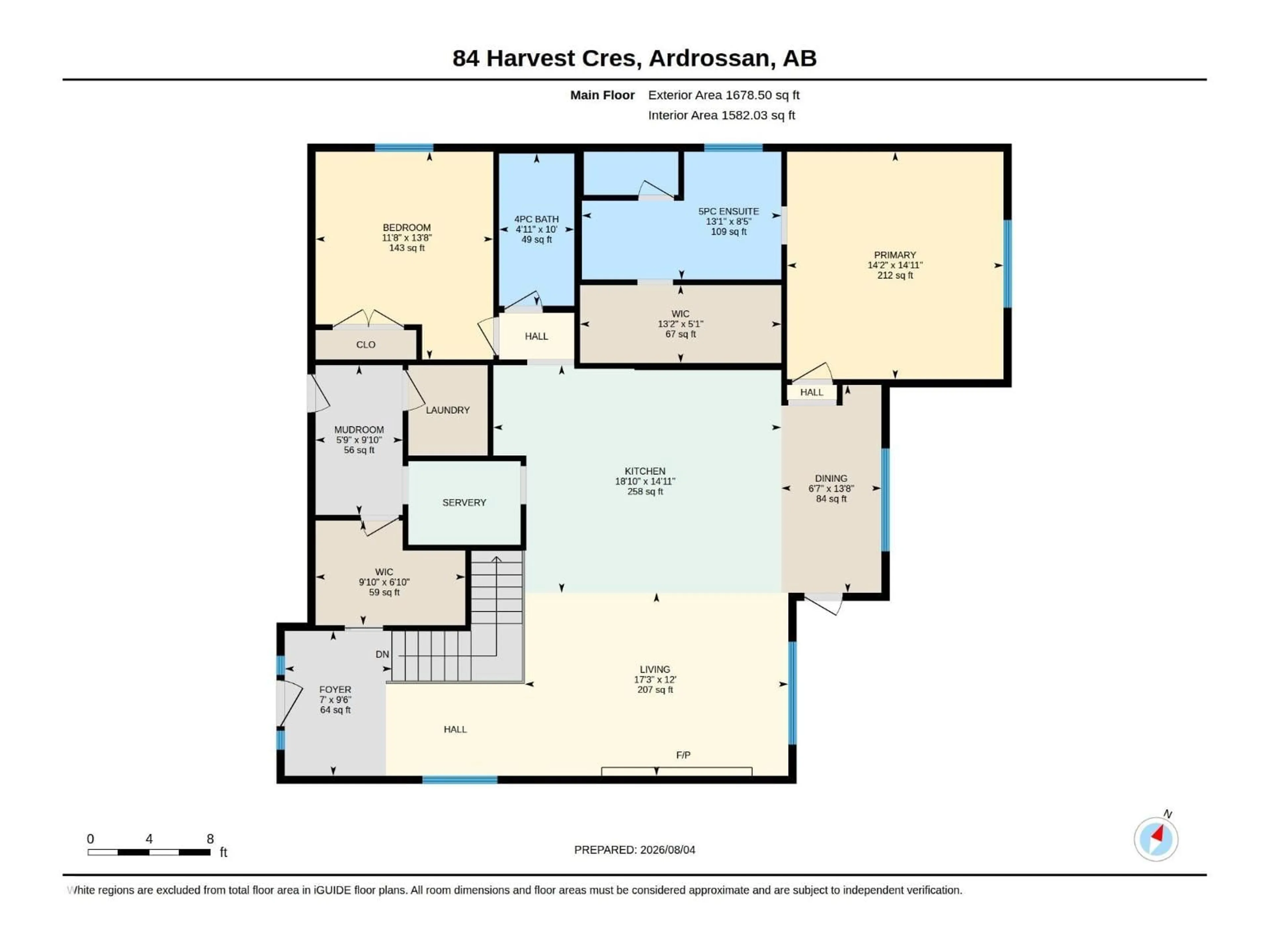 Floor plan for 84 HARVEST CR, Ardrossan Alberta T8E0B5