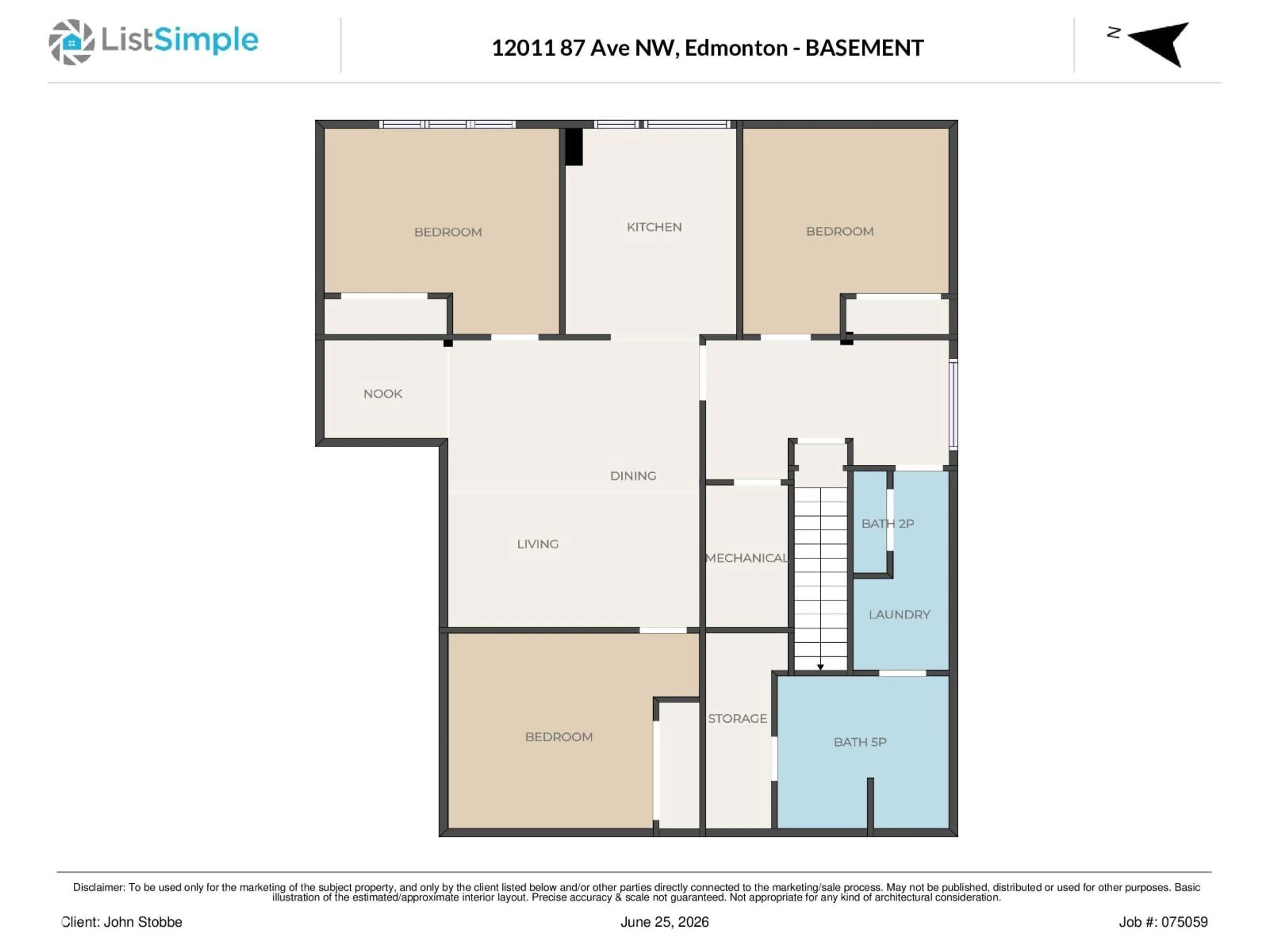 Floor plan for NW - 12011 87 AV, Edmonton Alberta T6G0Y8